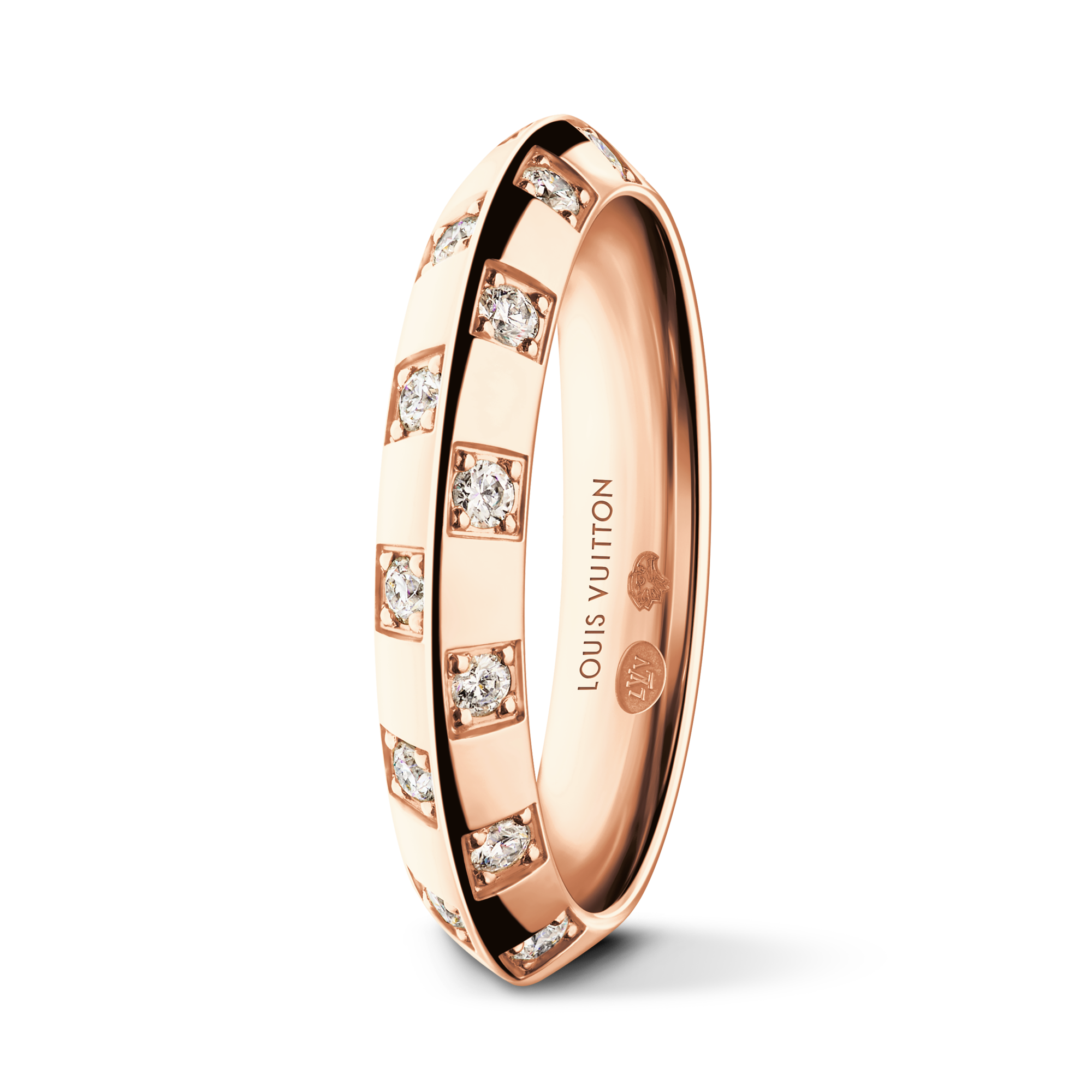 Le Damier de Louis Vuitton Small Ring - 配玫瑰K金及鑽石  in Les Extraordinaires