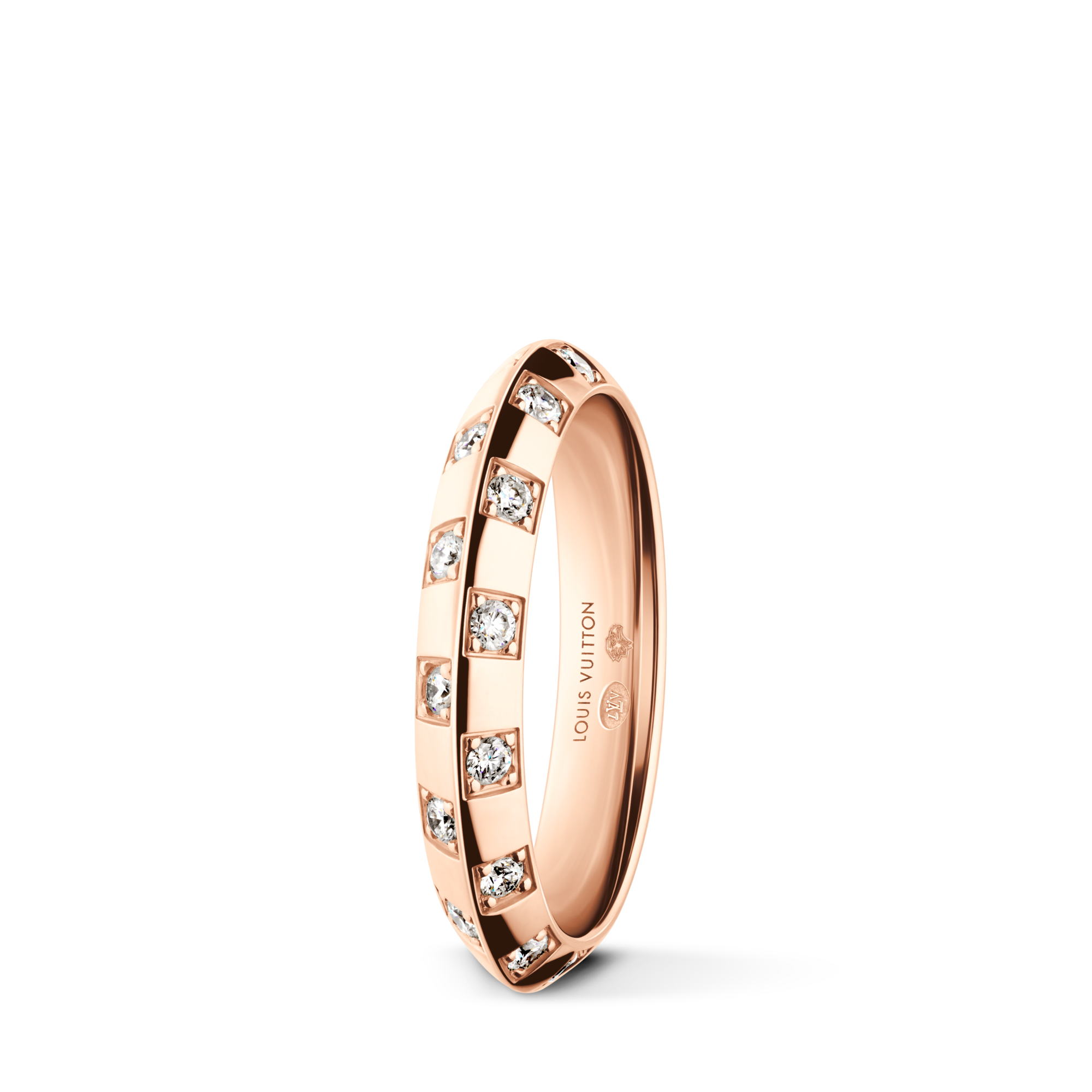 Le Damier de Louis Vuitton Small Ring 戒指 - 配玫瑰K金及鑽石  in Les Extraordinaires
