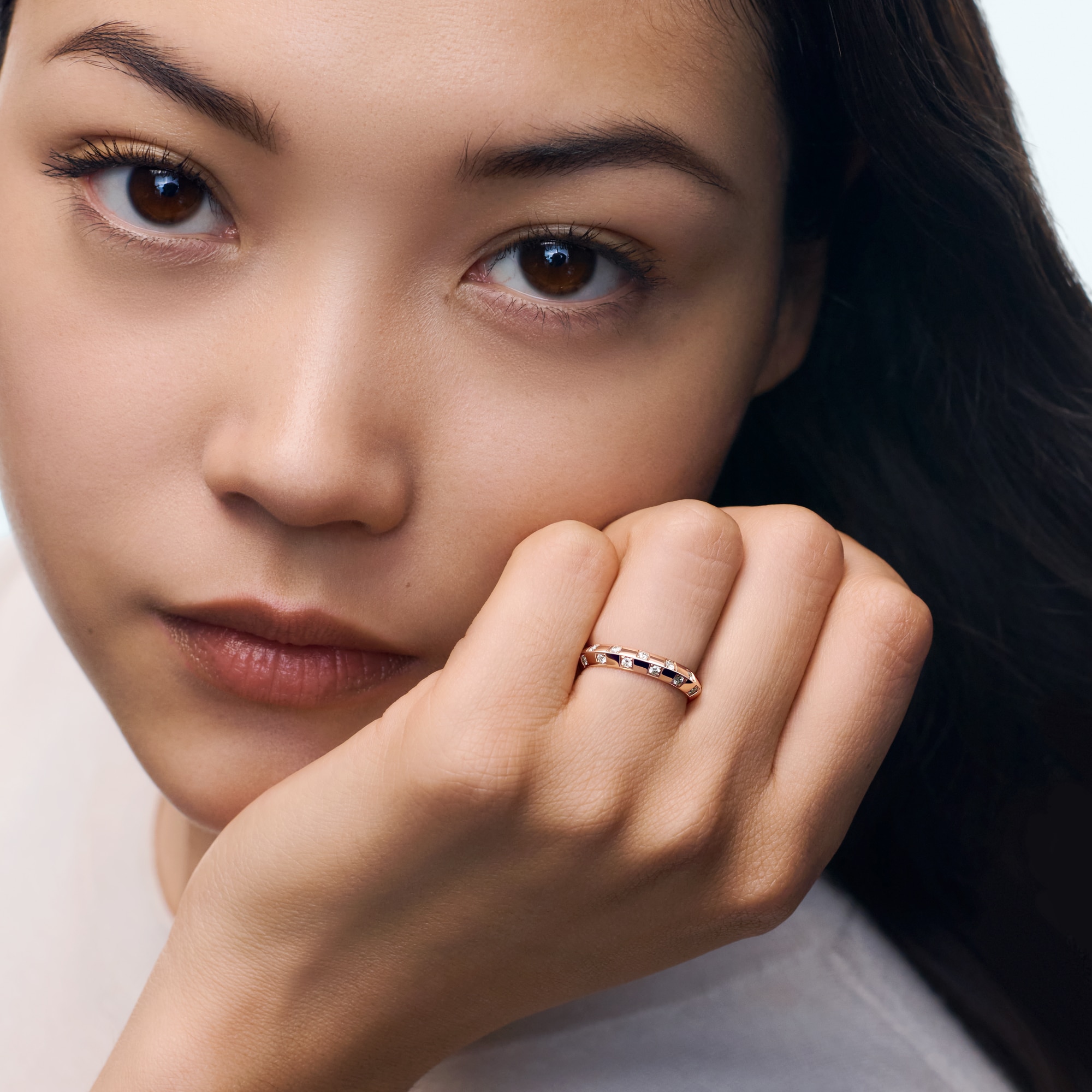 Le Damier de Louis Vuitton Small Ring 戒指 - 配玫瑰K金及鑽石  in Les Extraordinaires