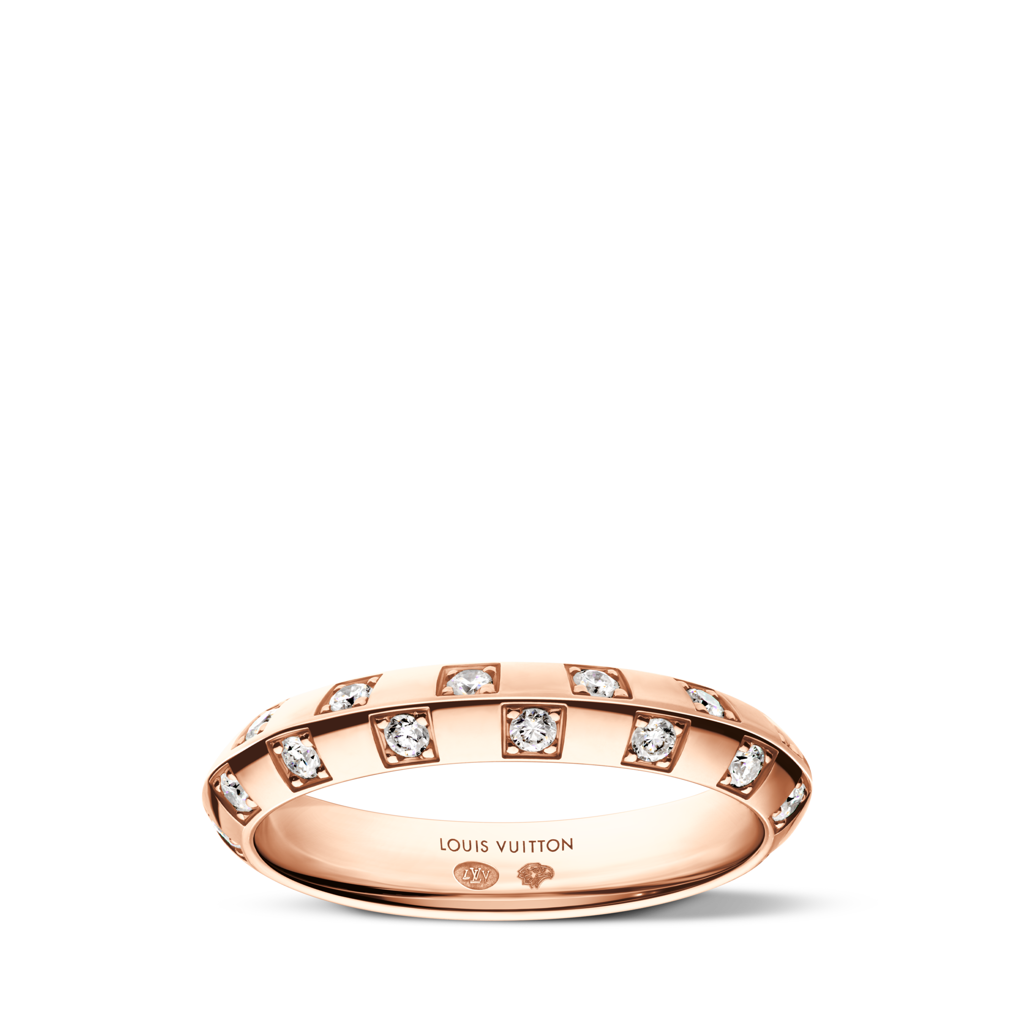 Le Damier de Louis Vuitton Small Ring 戒指 - 配玫瑰K金及鑽石  in Les Extraordinaires