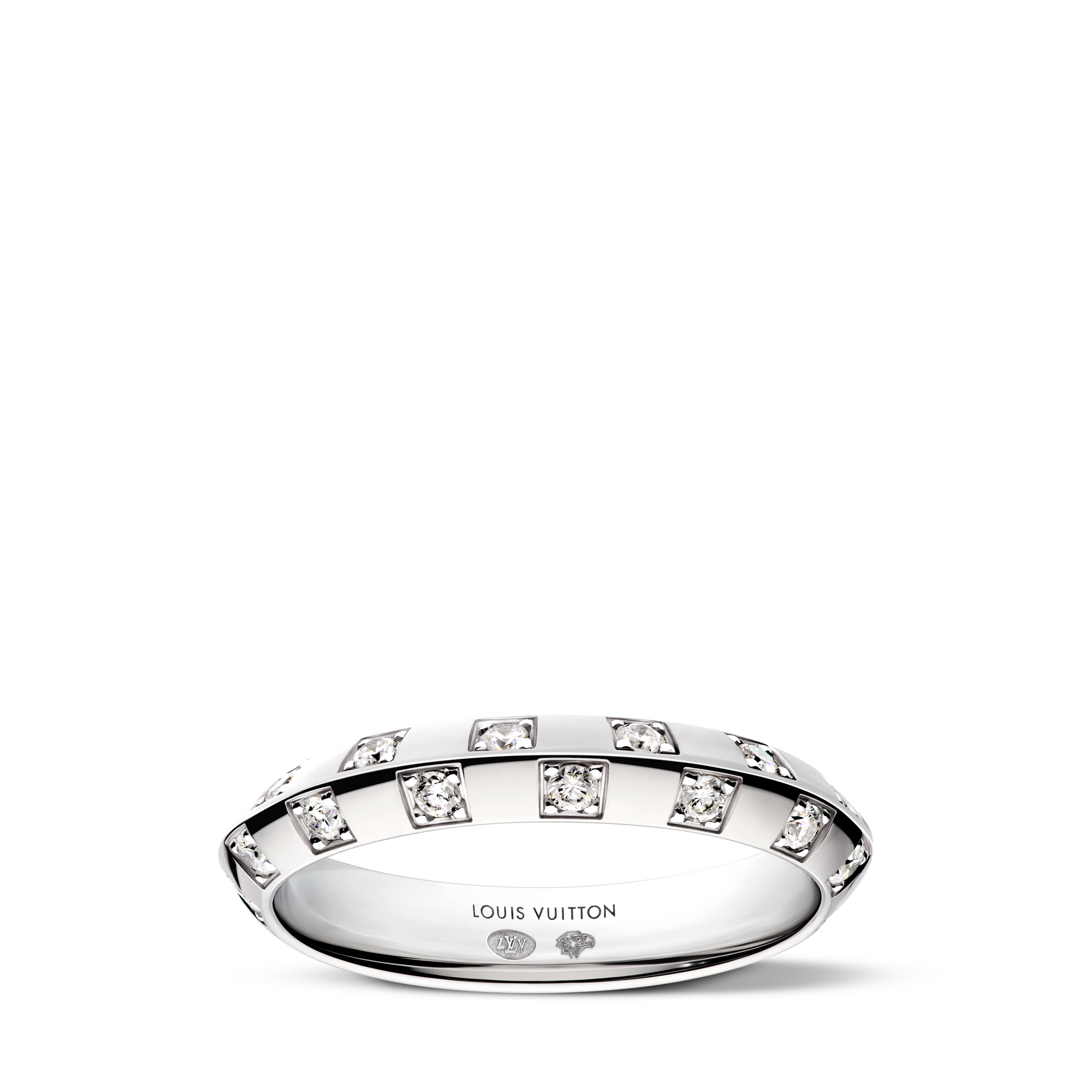 Le Damier de Louis Vuitton Small Ring 戒指 - 配白K金及鑽石  in Les Extraordinaires
