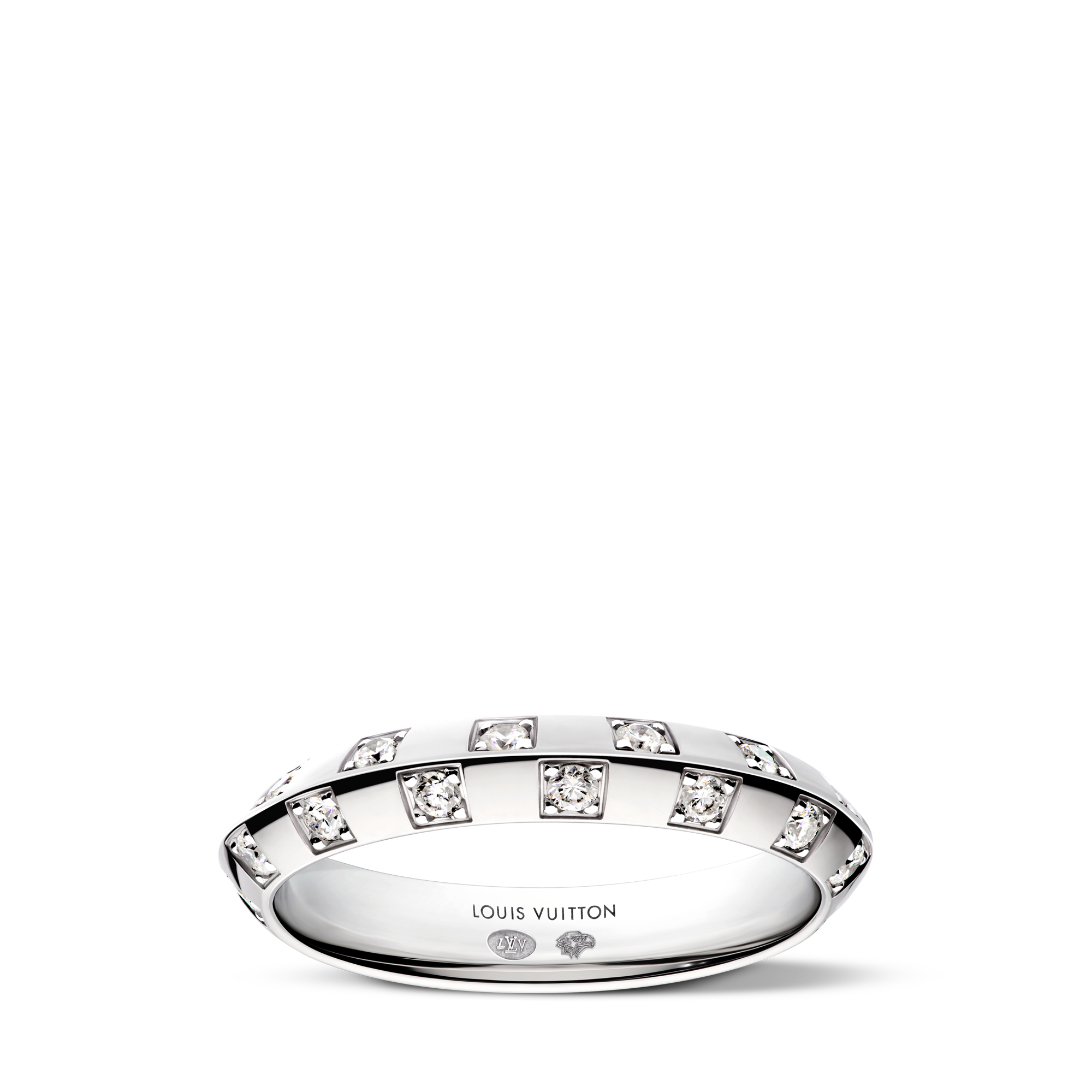 Le Damier de Louis Vuitton Small Ring 戒指 - 配白K金及鑽石  in Les Extraordinaires