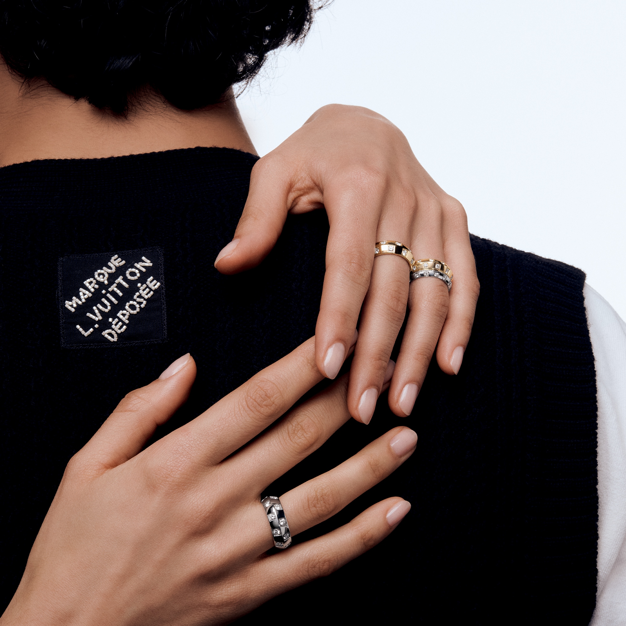 Le Damier de Louis Vuitton Small Ring 戒指 - 配白K金及鑽石  in Les Extraordinaires