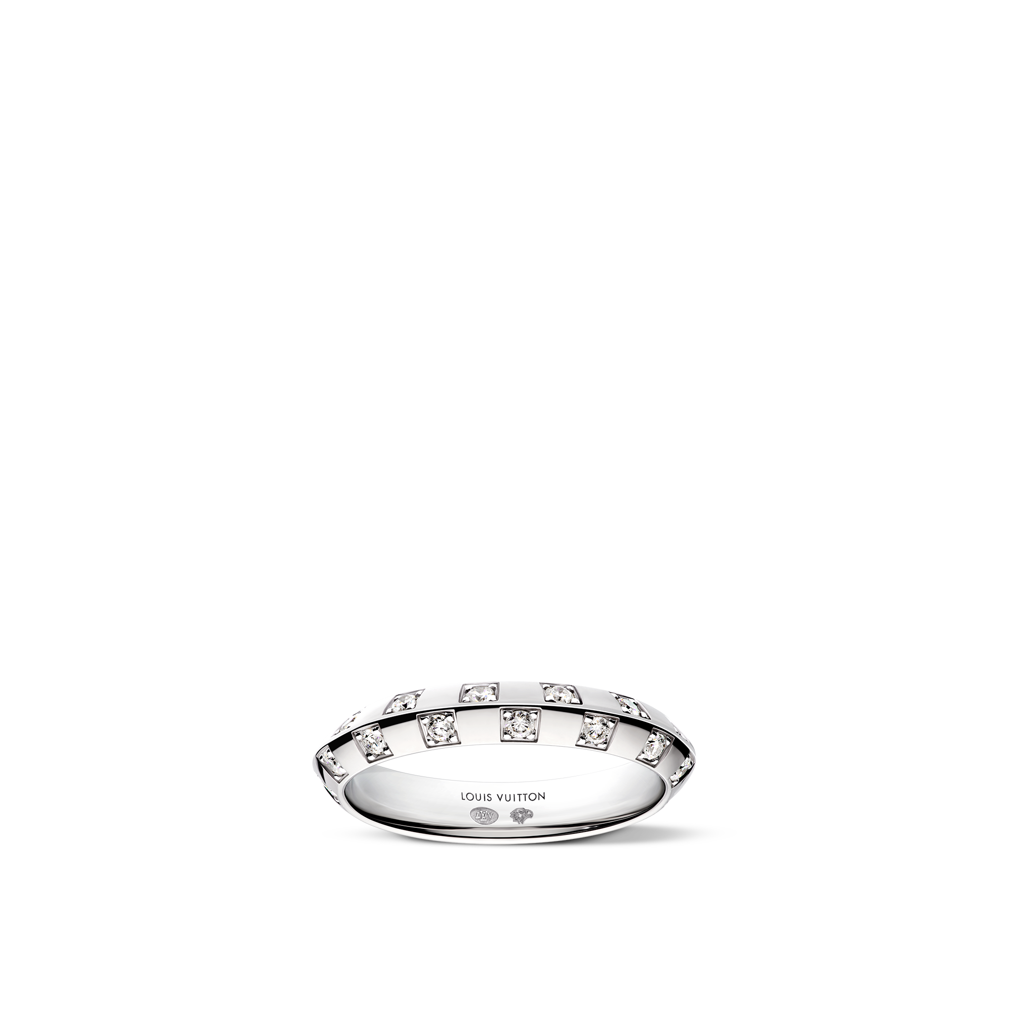 Le Damier de Louis Vuitton Small Ring 戒指 - 配白K金及鑽石  in Les Extraordinaires