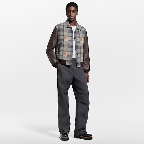 混合皮革學院風外套 in 男士's 時裝系列 大衣與夾克 collections by Louis Vuitton (產品縮放)