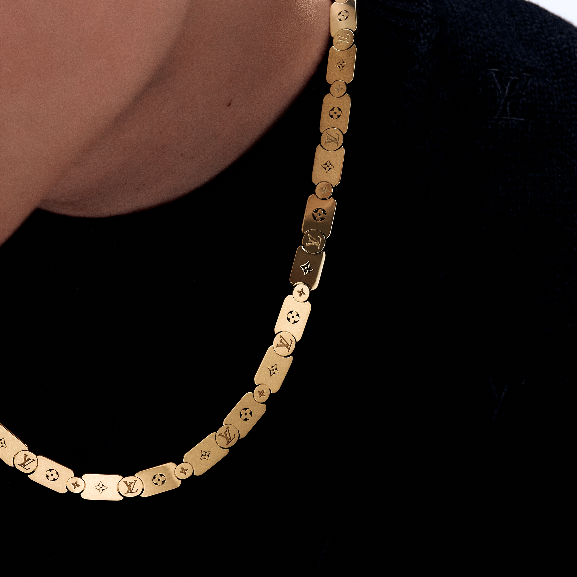 Les Gastons Vuitton Gourmette 項鍊 - 配黃K金  in Les Extraordinaires