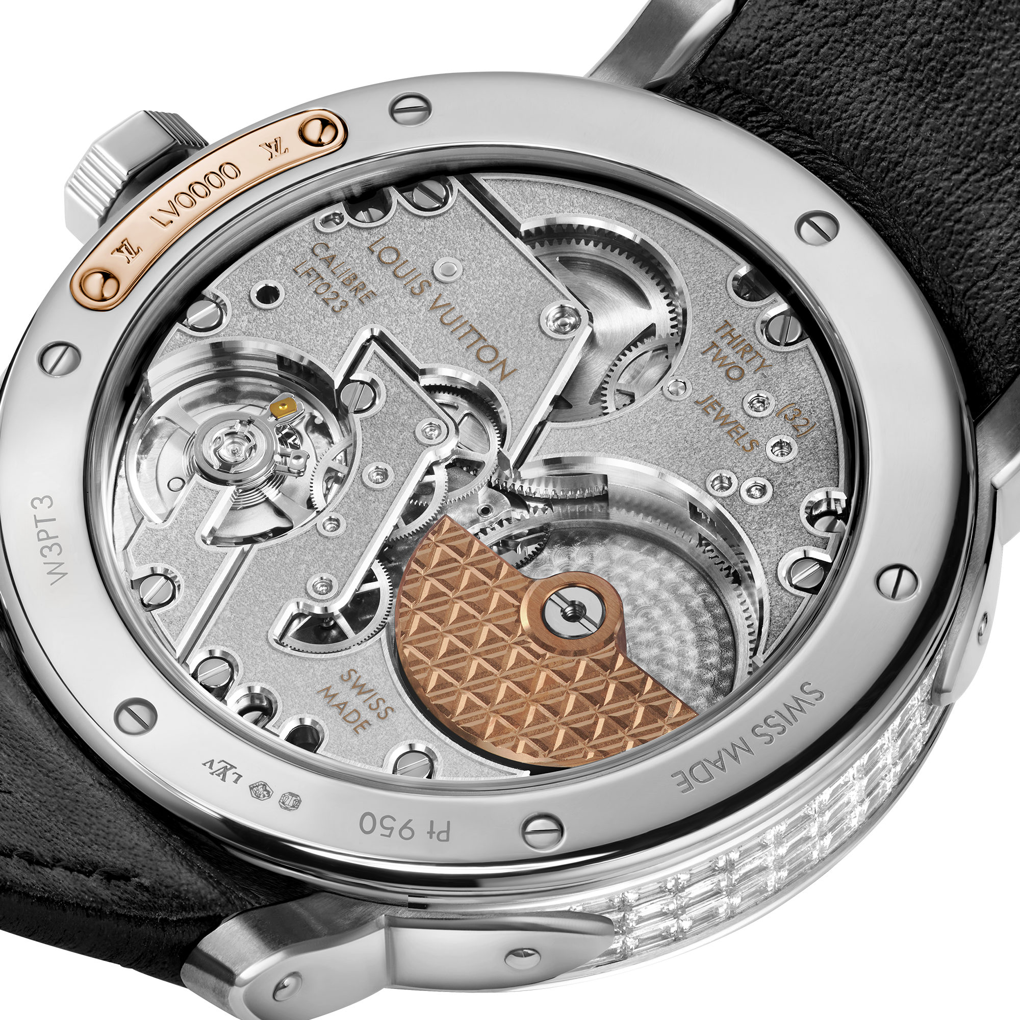 Louis Vuitton Escale，自動機芯，40.5毫米，鉑金及鑽石  in 腕錶系列