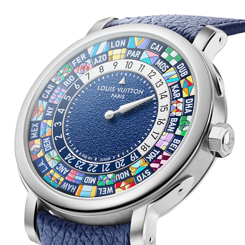 Louis Vuitton Escale Worldtime,自動機芯,40毫米,鉑金 in 腕錶系列's 腕錶總覽 } collections by Louis Vuitton (產品縮放)
