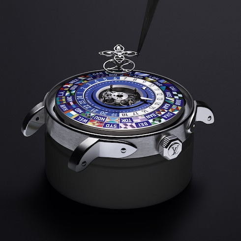 Louis Vuitton Escale Worldtime Flying Tourbillon, Automatic, 40mm, Platinum in 腕錶系列's 腕錶總覽 } collections by Louis Vuitton