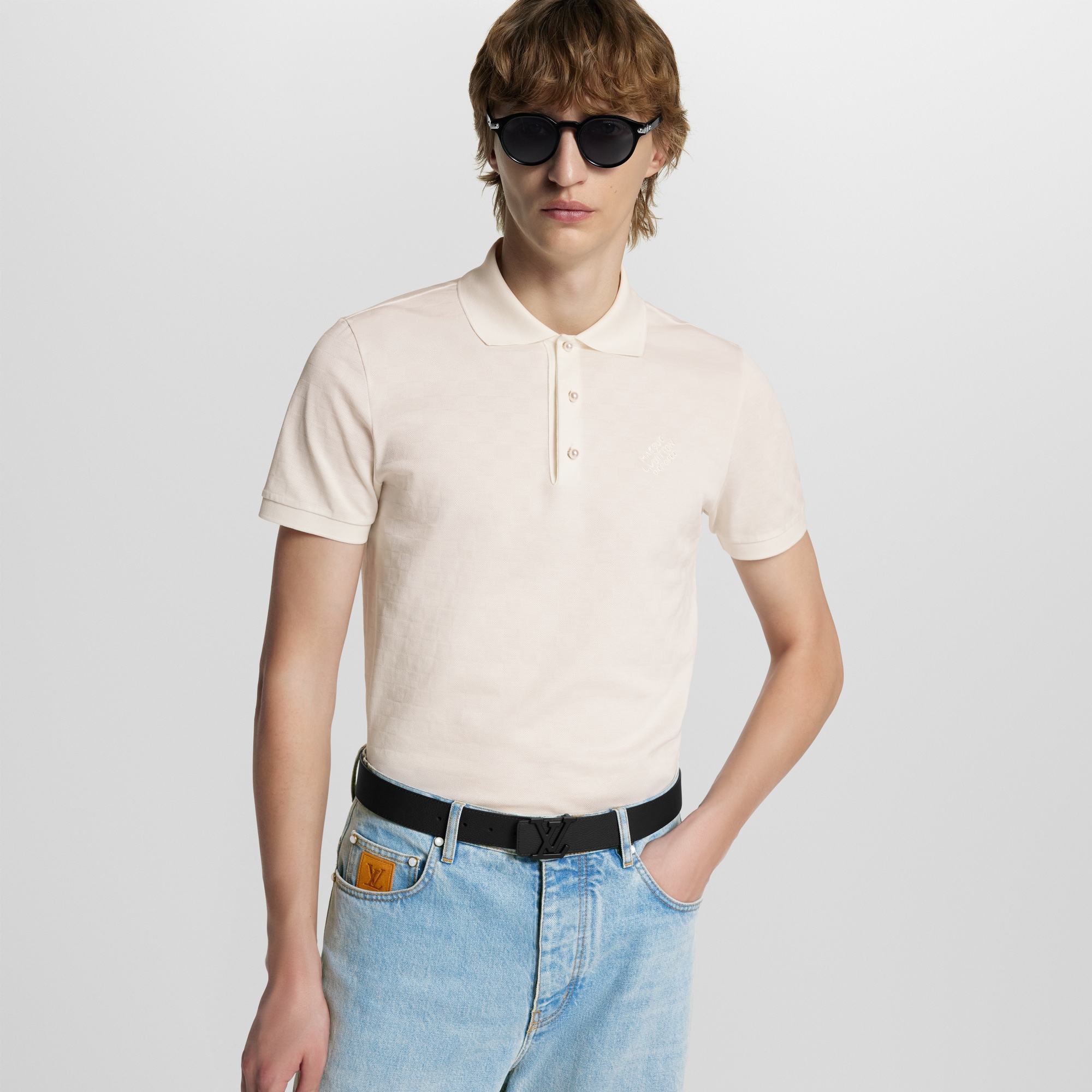 LV Aerogram 35毫米皮帶 其他皮革 in 男士