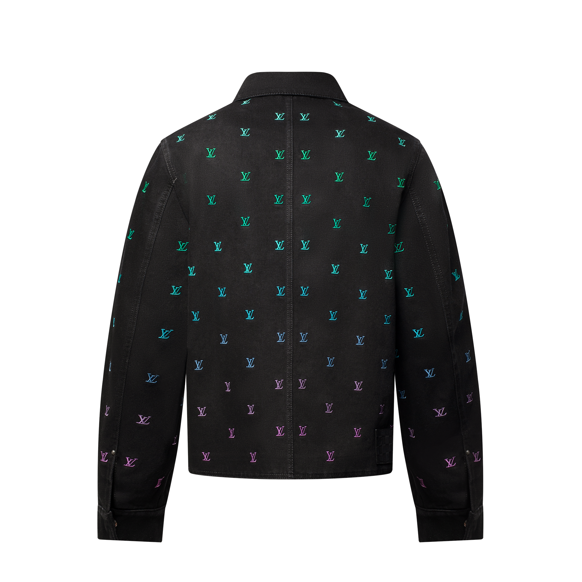 LV Blason 漸變色刺繡牛仔布教練外套  in 男士