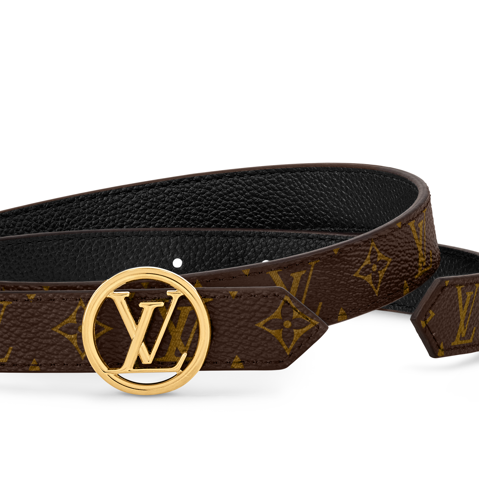 LV Circle 20毫米雙面皮帶 Monogram 帆布 in 女士