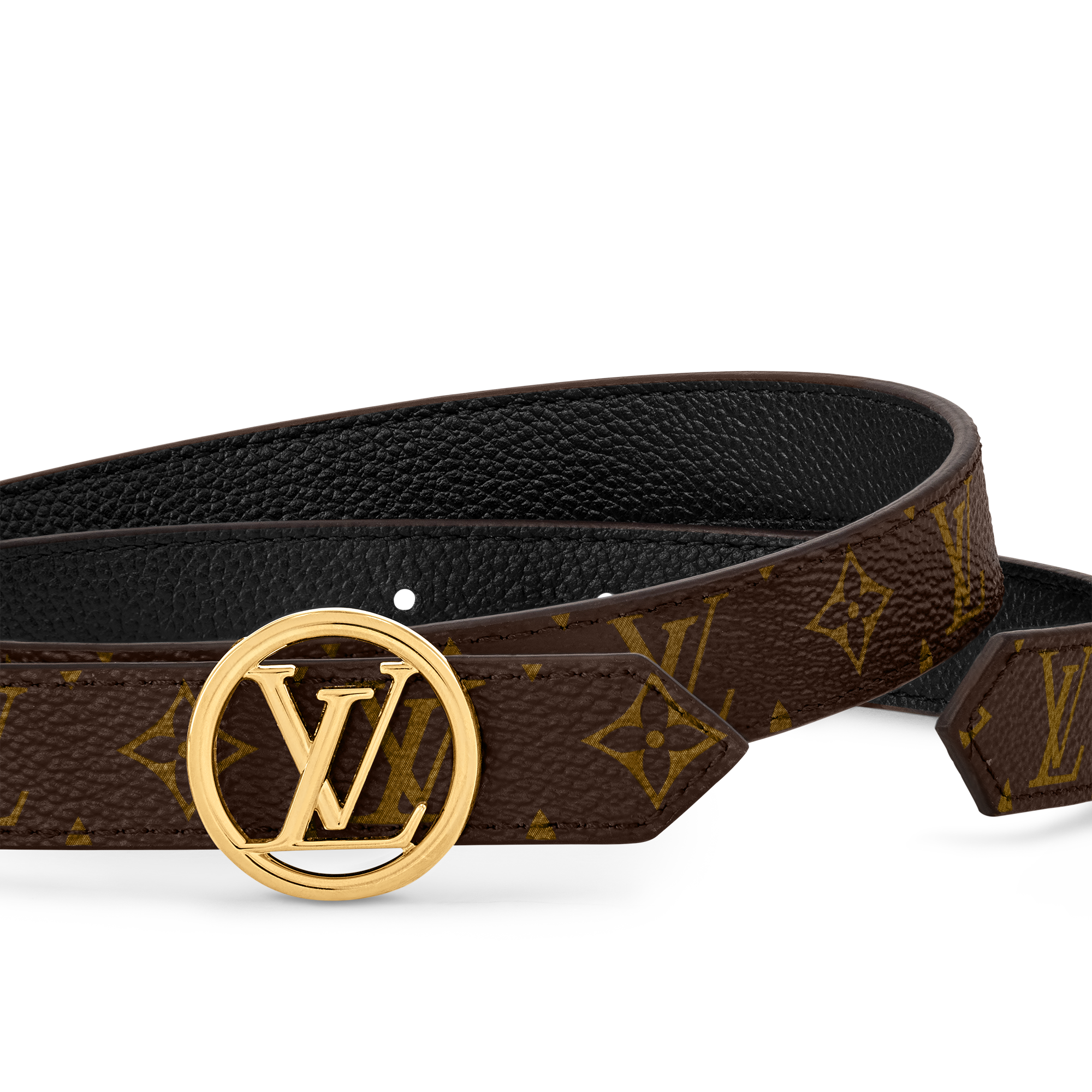 LV Circle 20毫米雙面皮帶 Monogram 帆布 in 女士