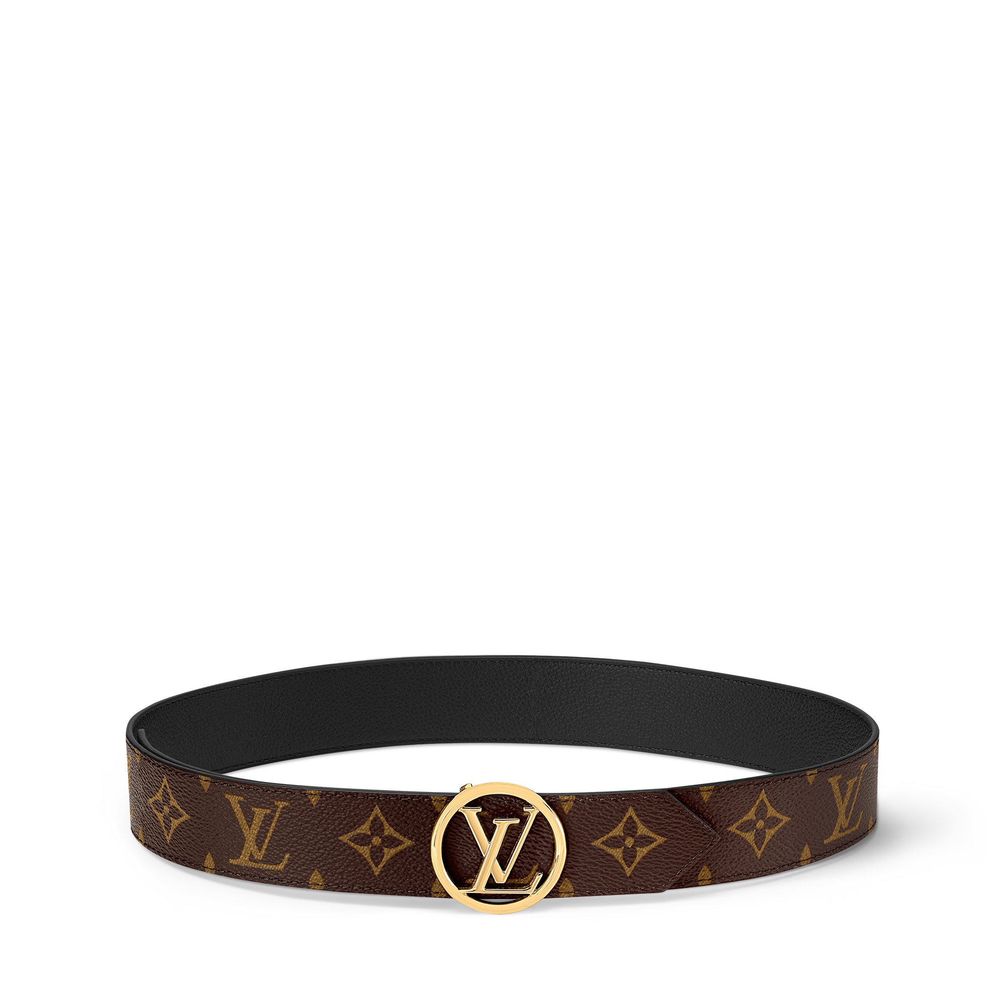 LV Circle 35毫米雙面皮帶 Monogram 帆布 in 女士