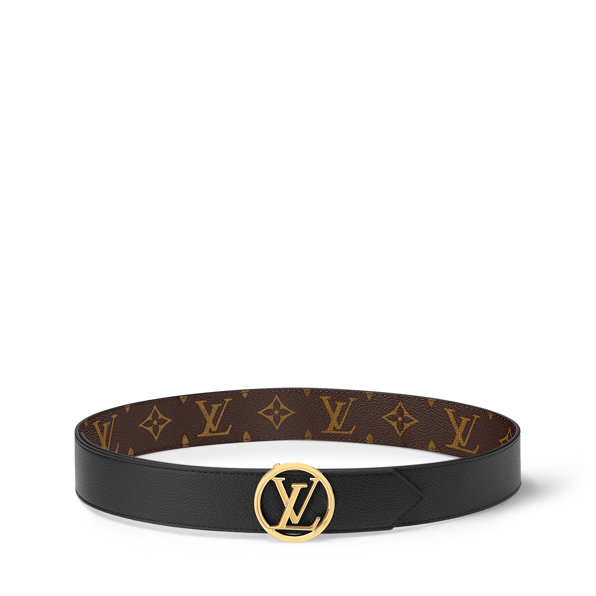 LV Circle 35毫米雙面皮帶 Monogram 帆布 in 女士