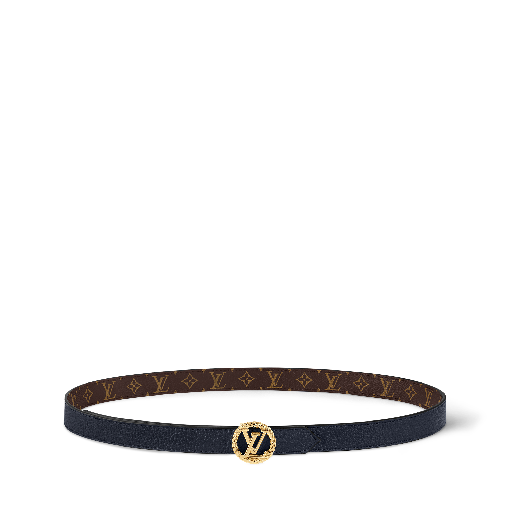 LV Circle Nautical 20毫米雙面皮帶 Monogram 帆布 in 女士