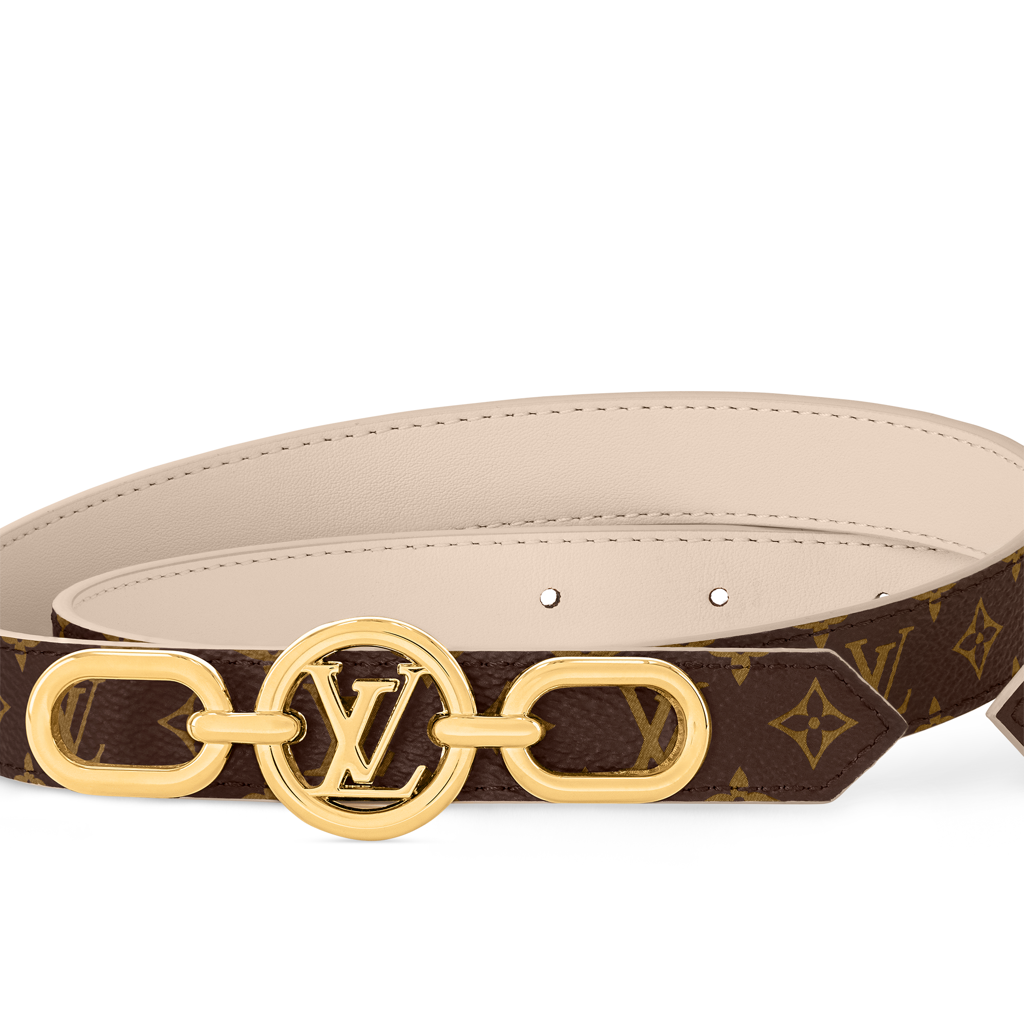LV Circle Prime 20毫米雙面皮帶 Monogram 帆布 in 女士