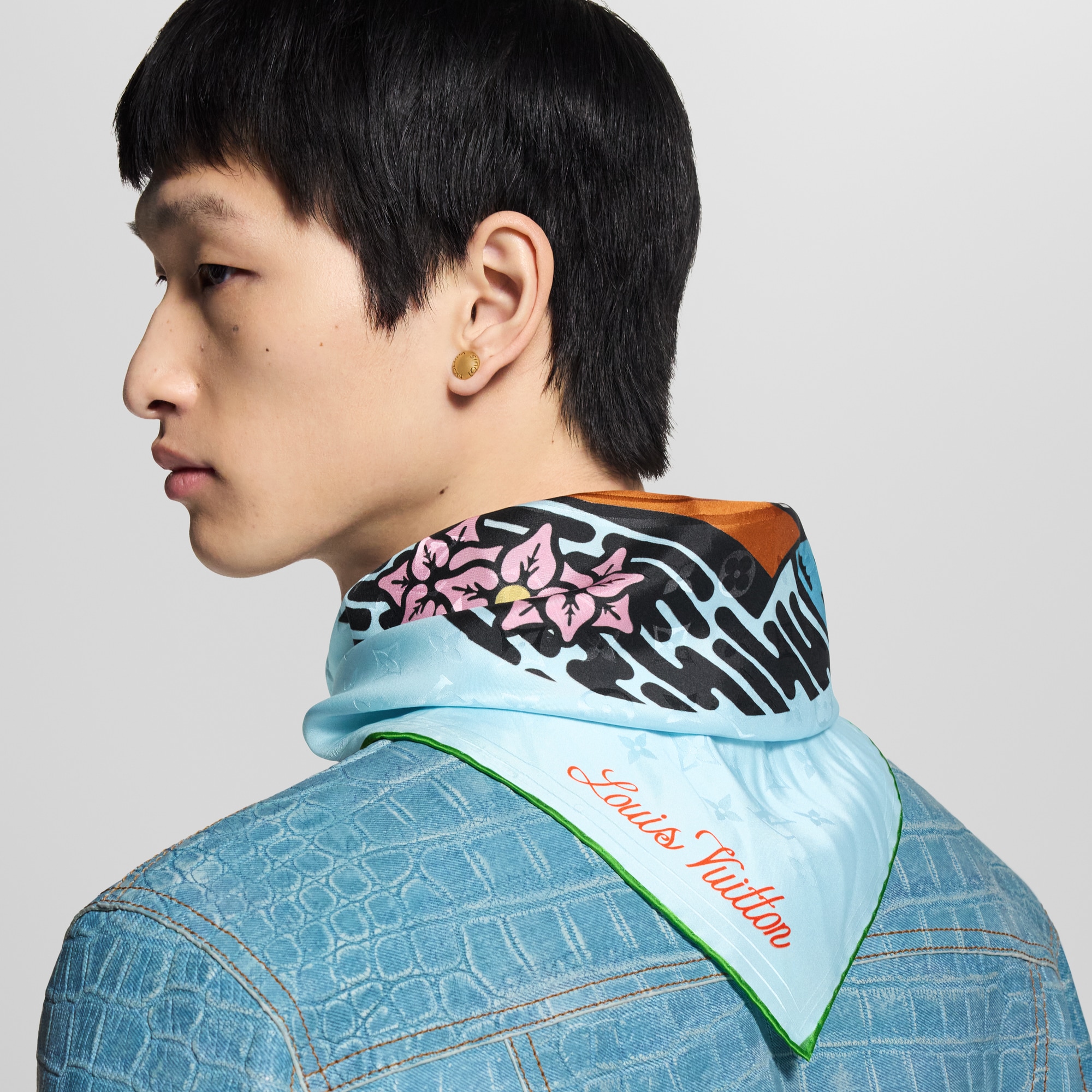 LV City Stamp 頭巾 . in 男士