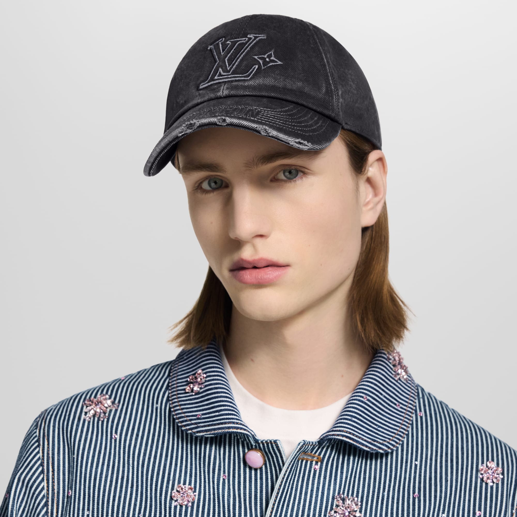 LV Denim 洗水棒球帽 . in 男士