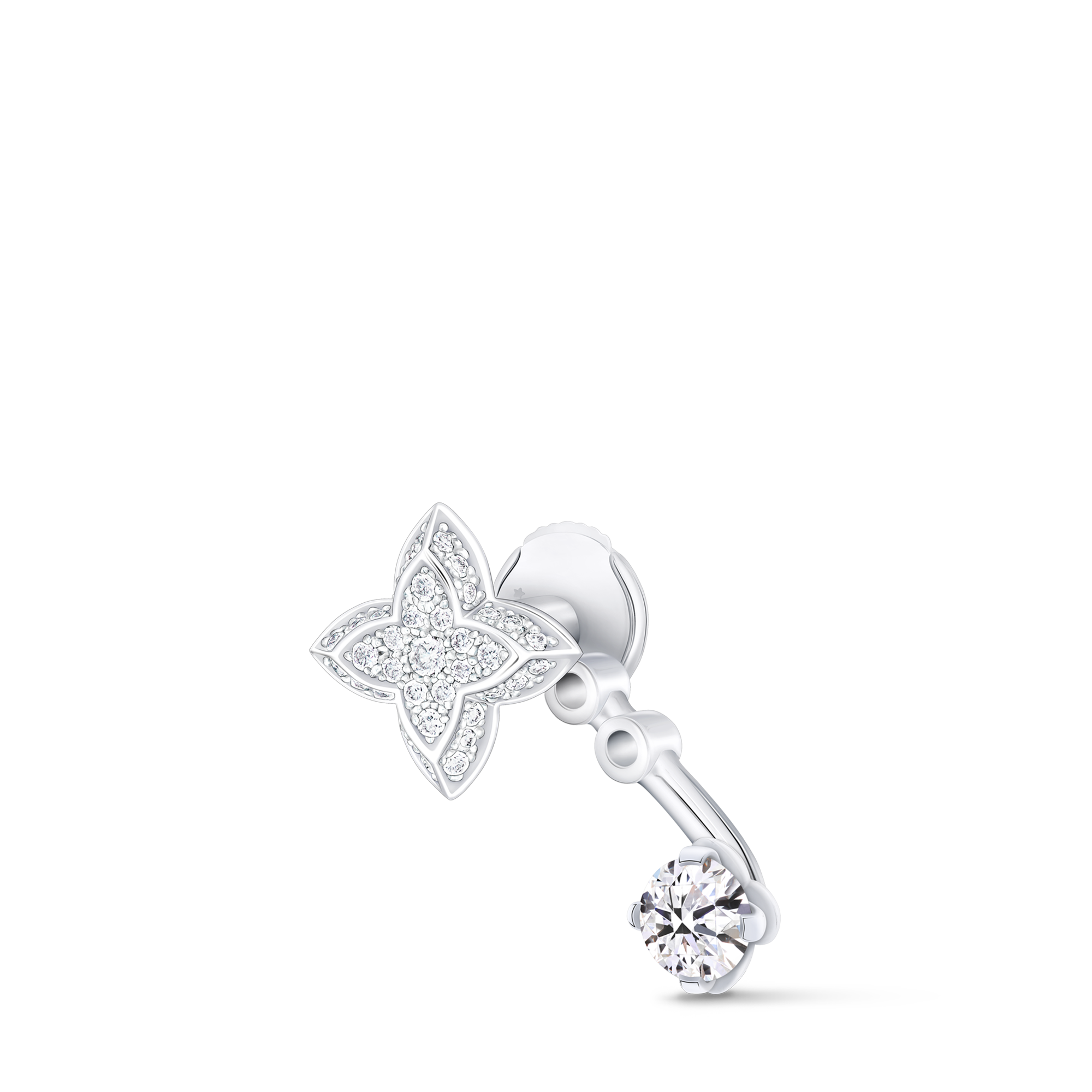 LV Diamonds 單枚雙耳釘 - 配圓形明亮式切割鑽石  in 珠寶系列