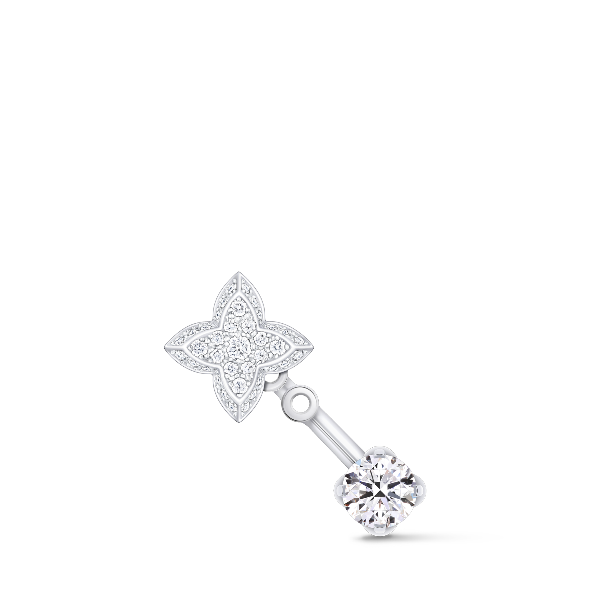 LV Diamonds 單枚雙耳釘 - 配圓形明亮式切割鑽石  in 珠寶系列