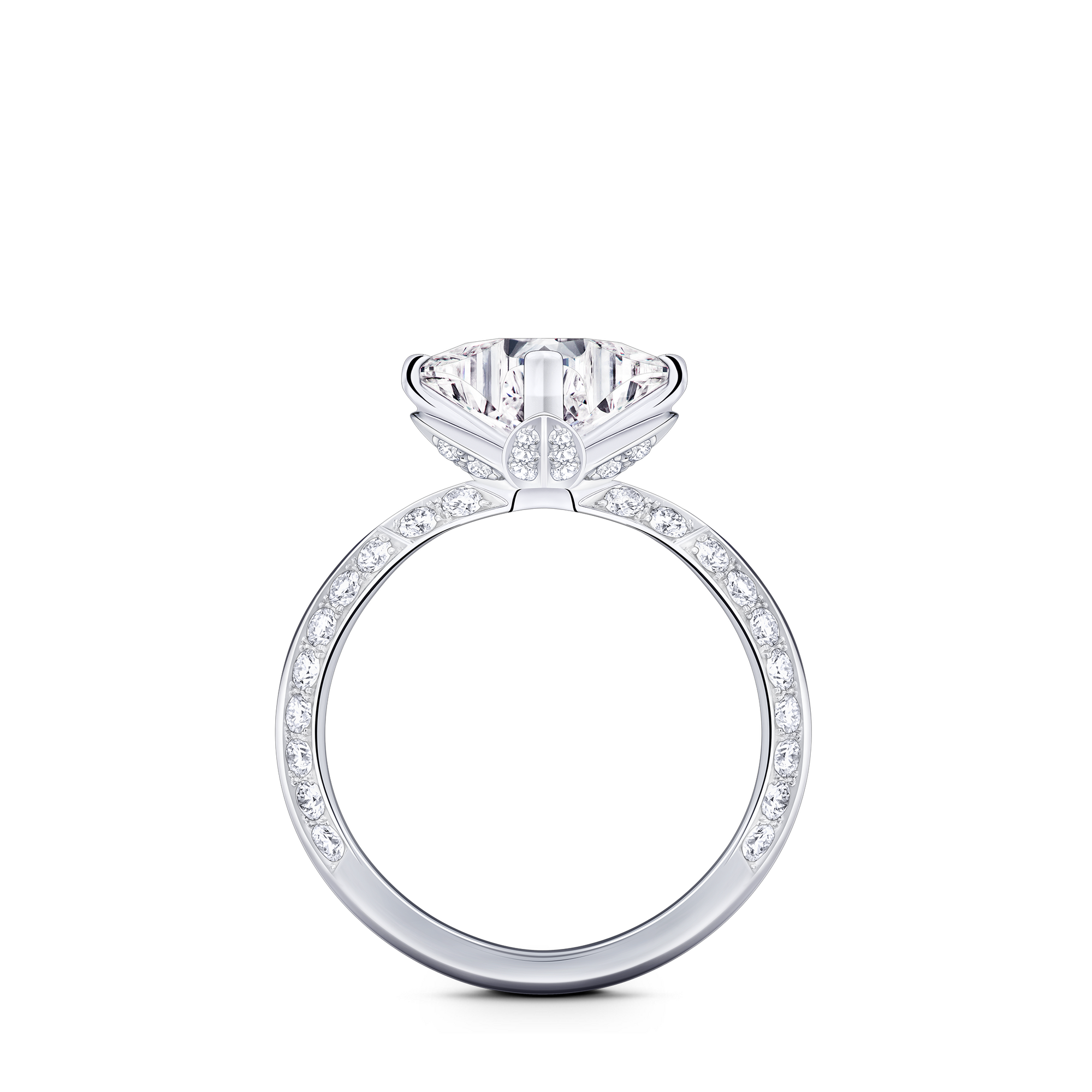 LV Diamonds Pavé Solitaire 戒指 - 配LV Monogram Star 切割鑽石  in 珠寶系列