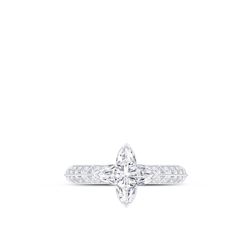 LV Diamonds Pavé Solitaire 戒指 - 配LV Monogram Star 切割鑽石 in 珠寶系列's 按類別瀏覽 戒指 collections by Louis Vuitton (產品縮放)