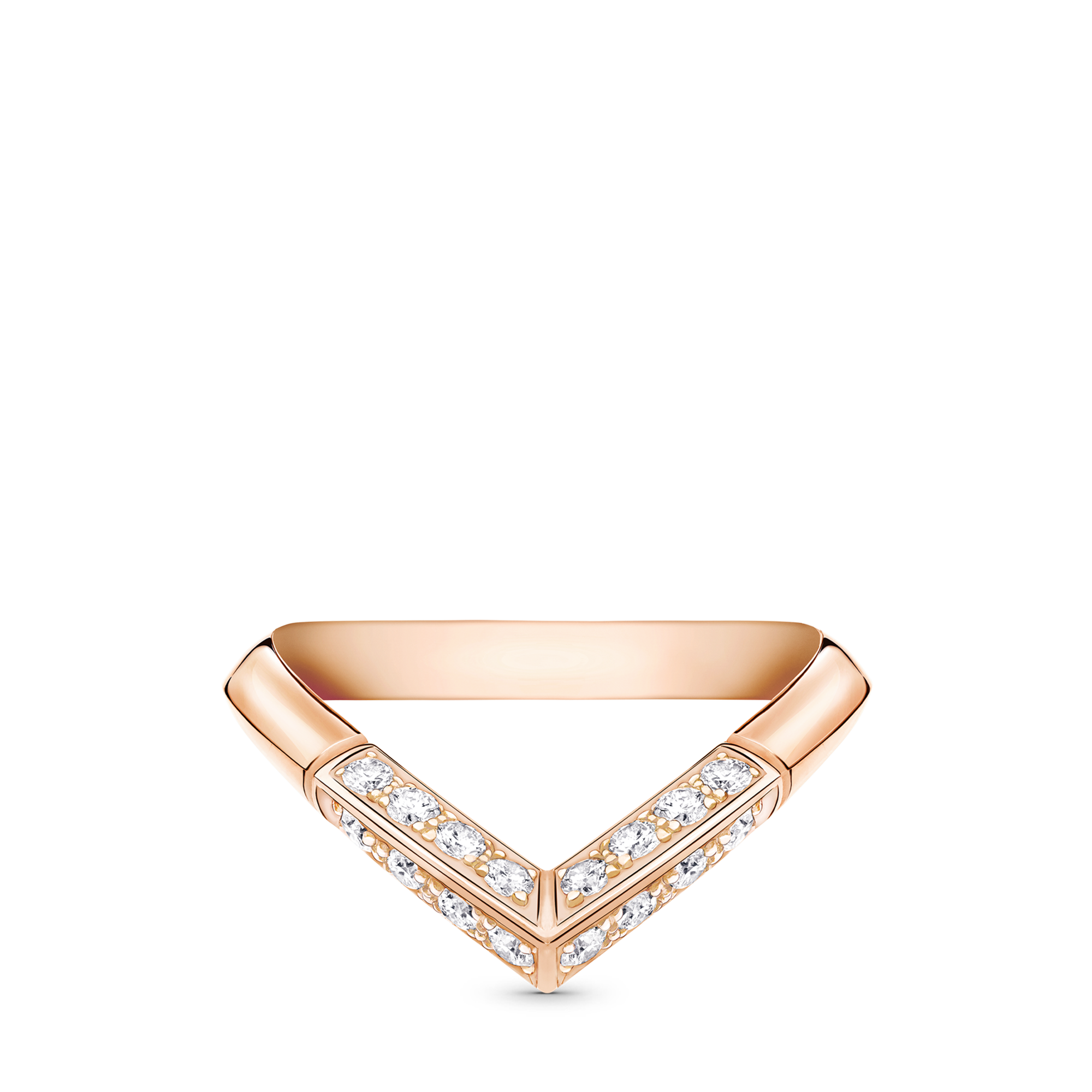 LV Diamonds Pavé V 戒指 - 配玫瑰K金  in 珠寶系列