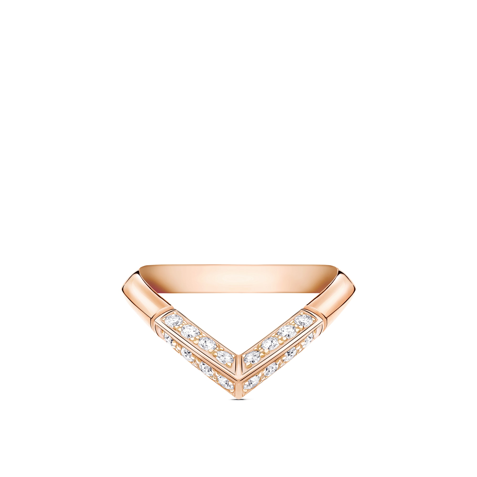 LV Diamonds Pavé V 戒指 - 配玫瑰K金  in 珠寶系列