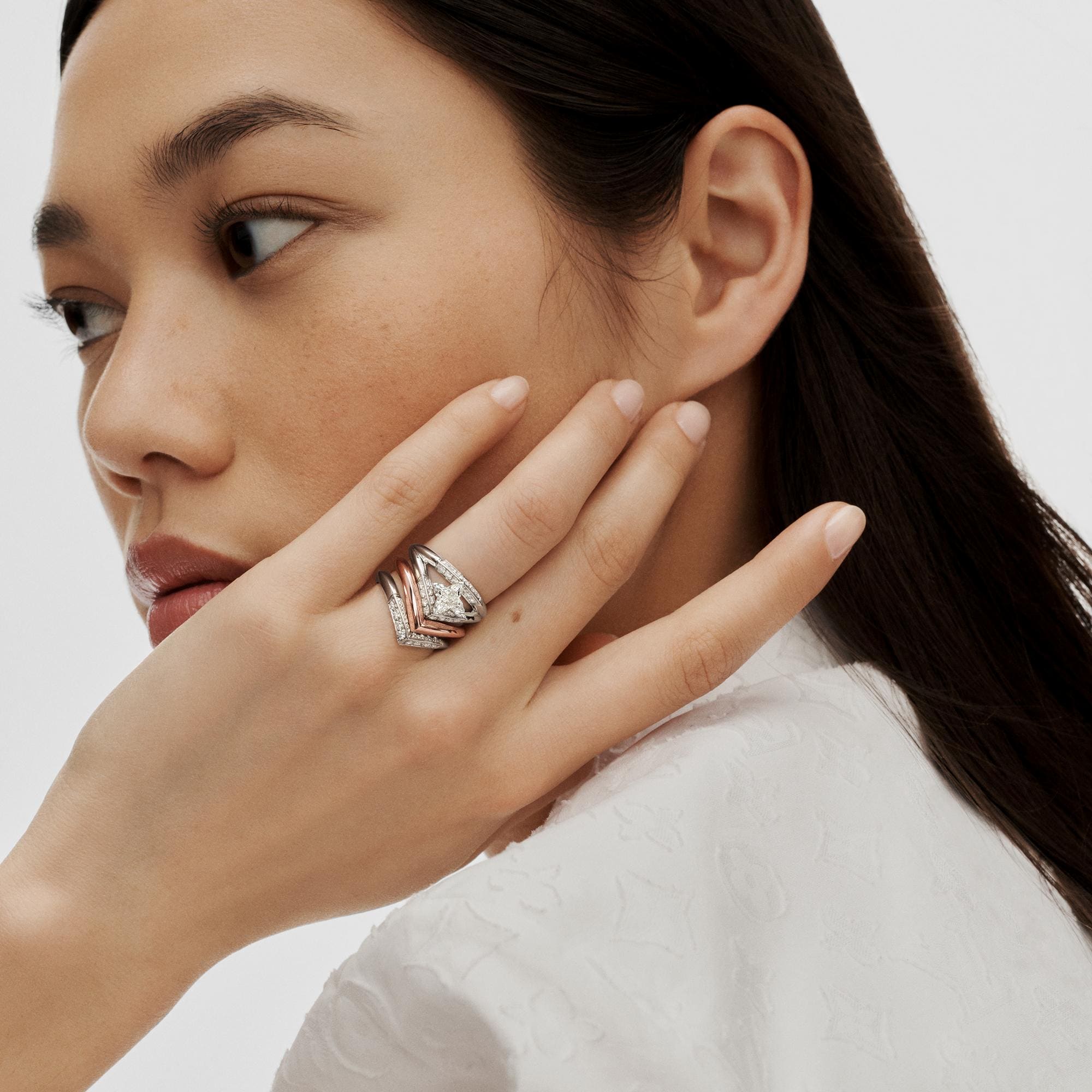 LV Diamonds V 戒指 - 配玫瑰K金  in 珠寶系列