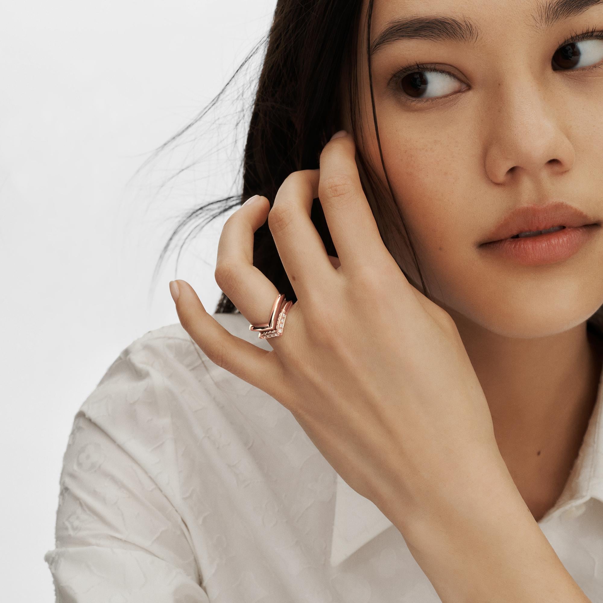 LV Diamonds V 戒指 - 配玫瑰K金  in 珠寶系列