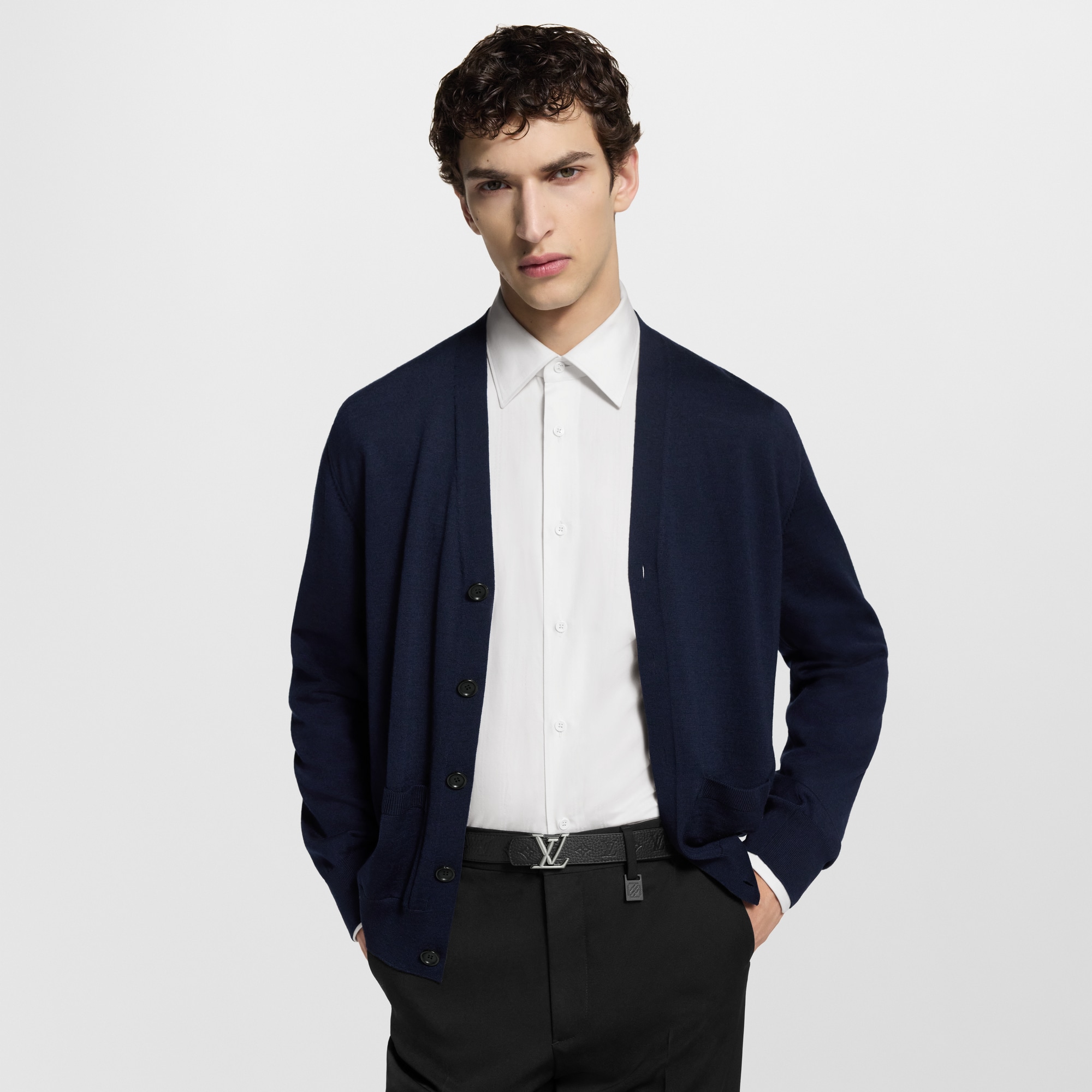 LV Dimension 30 毫米雙面皮帶 Taurillon 皮革 in 男士