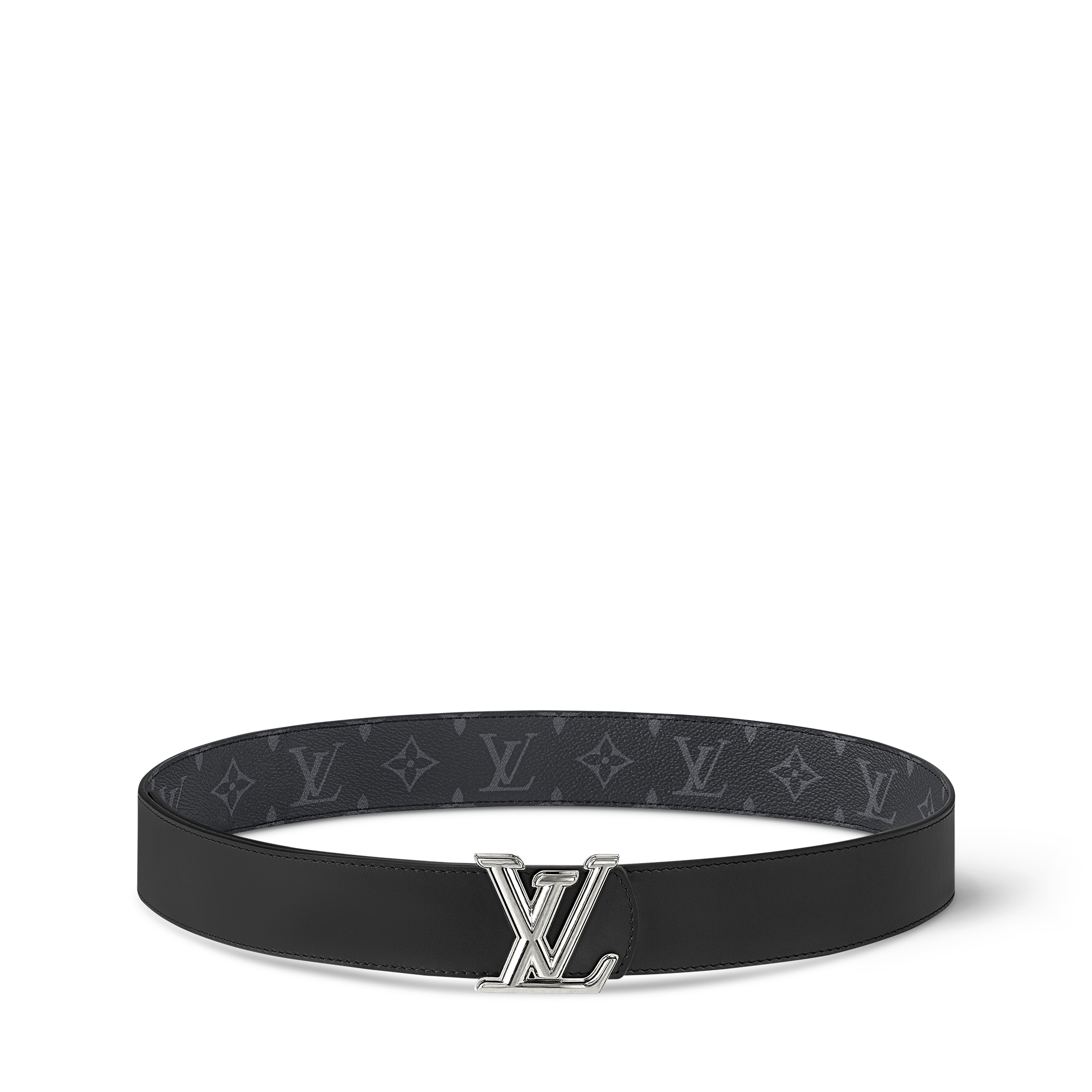 LV Dimension 40 毫米雙面皮帶 Monogram Eclipse 帆布 in 男士