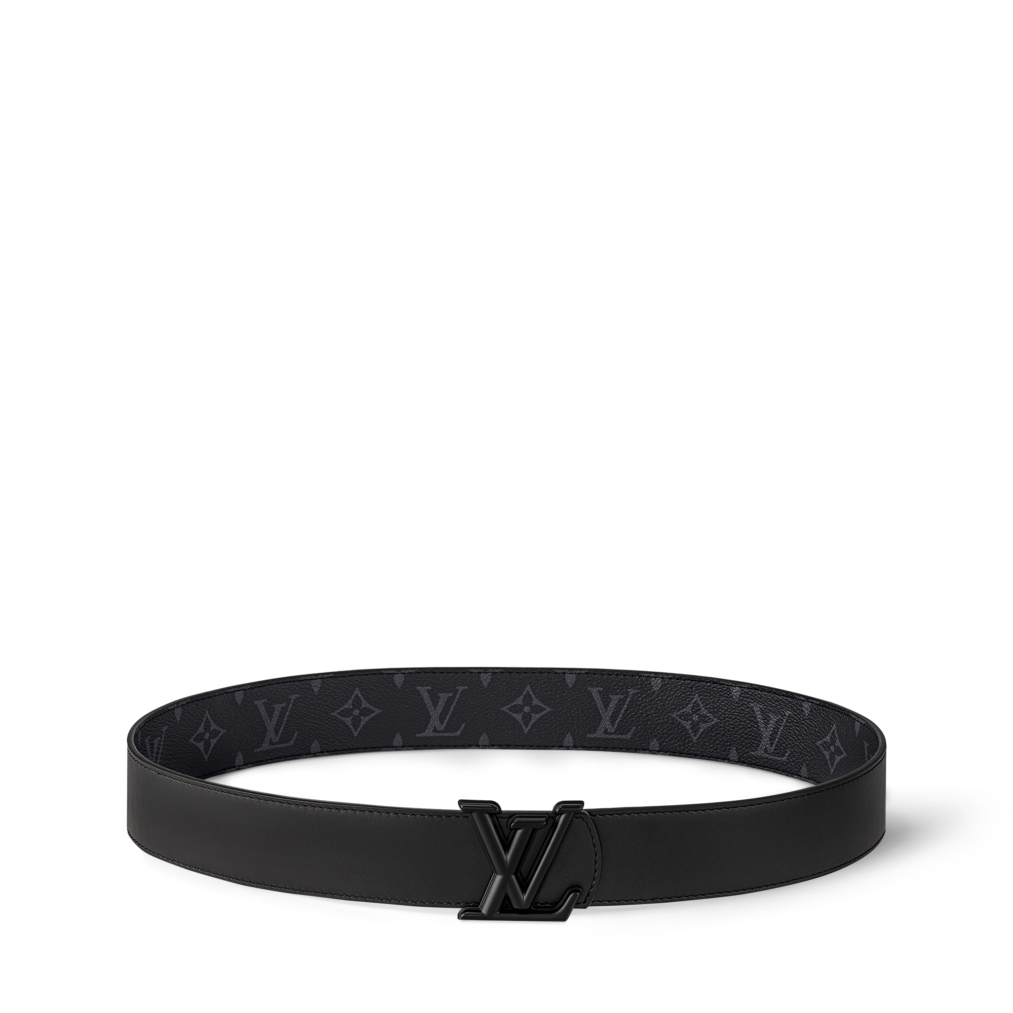 LV Dimension 40毫米雙面皮帶 Monogram Eclipse 帆布 in 男士