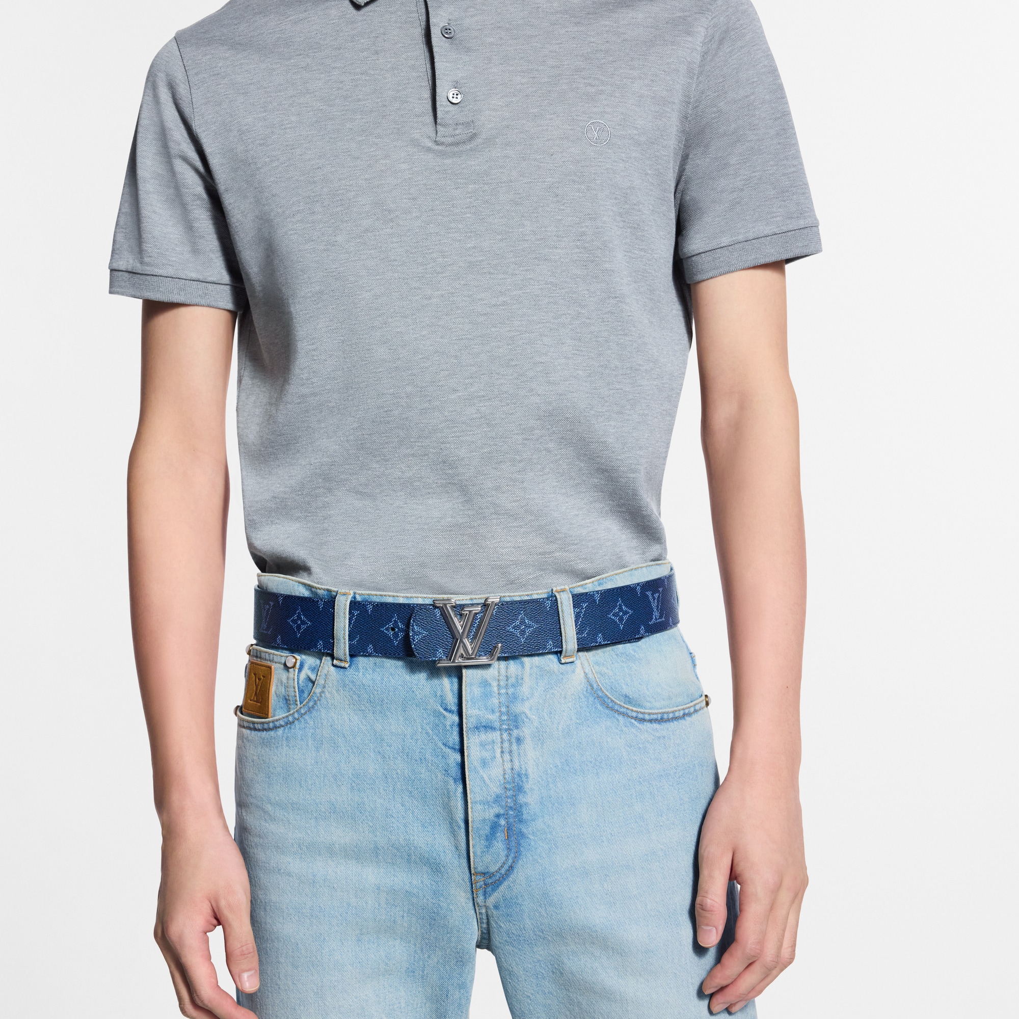 LV Dimension Monogram Heritage 40毫米雙面皮帶  in 男士