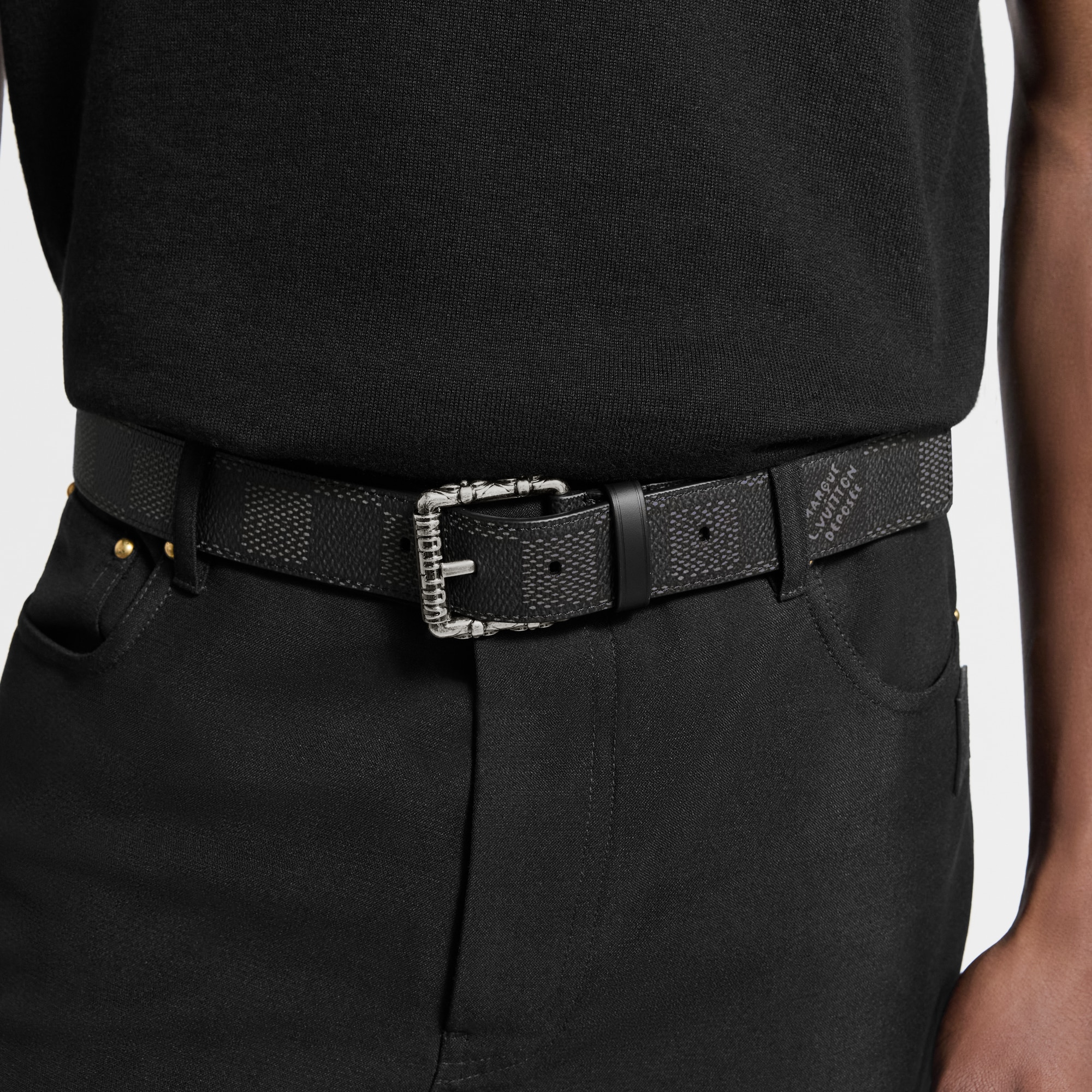 LV Drift Damier Heritage 35毫米皮帶  in 男士