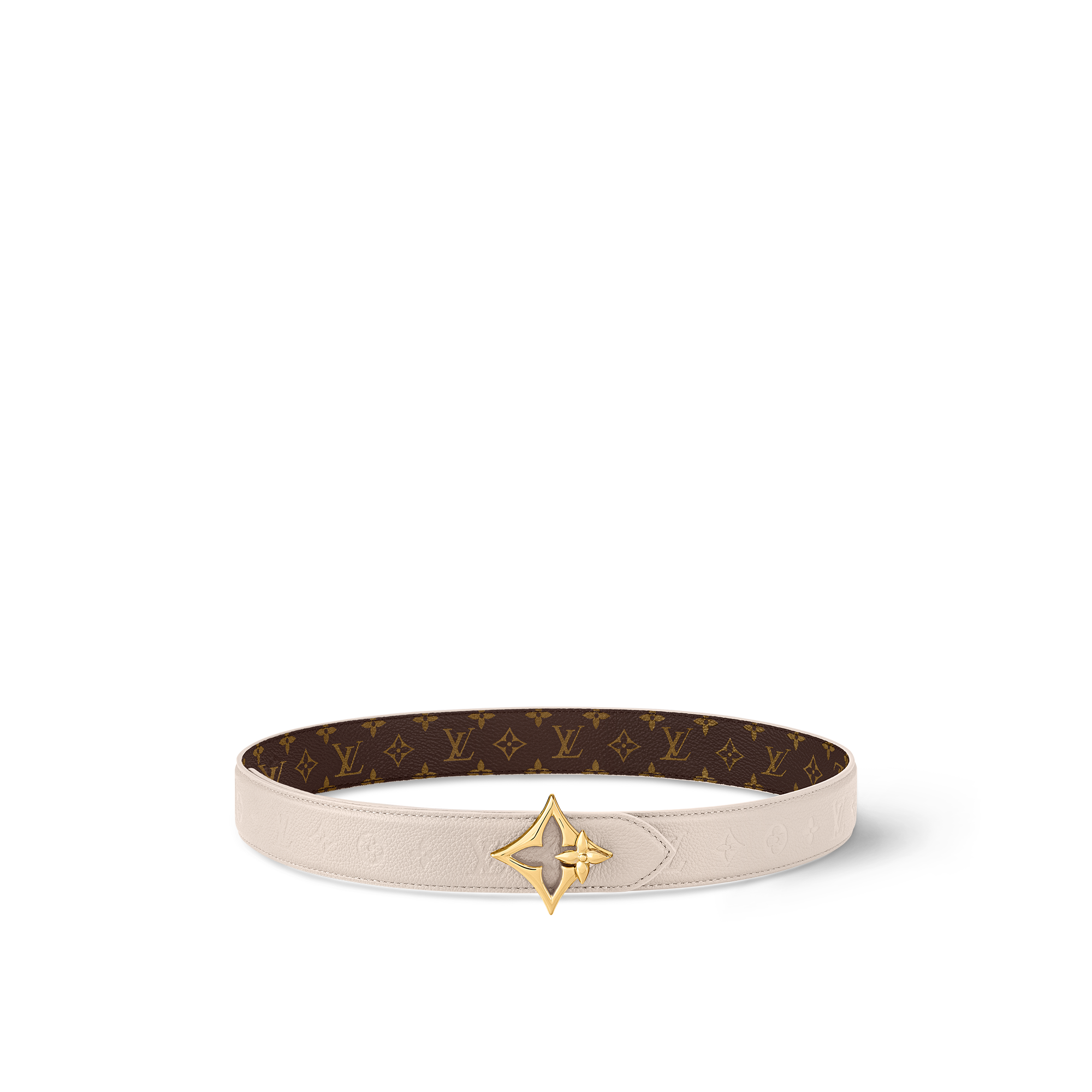 LV Flowergram 30毫米雙面皮帶 Monogram 帆布 in 女士