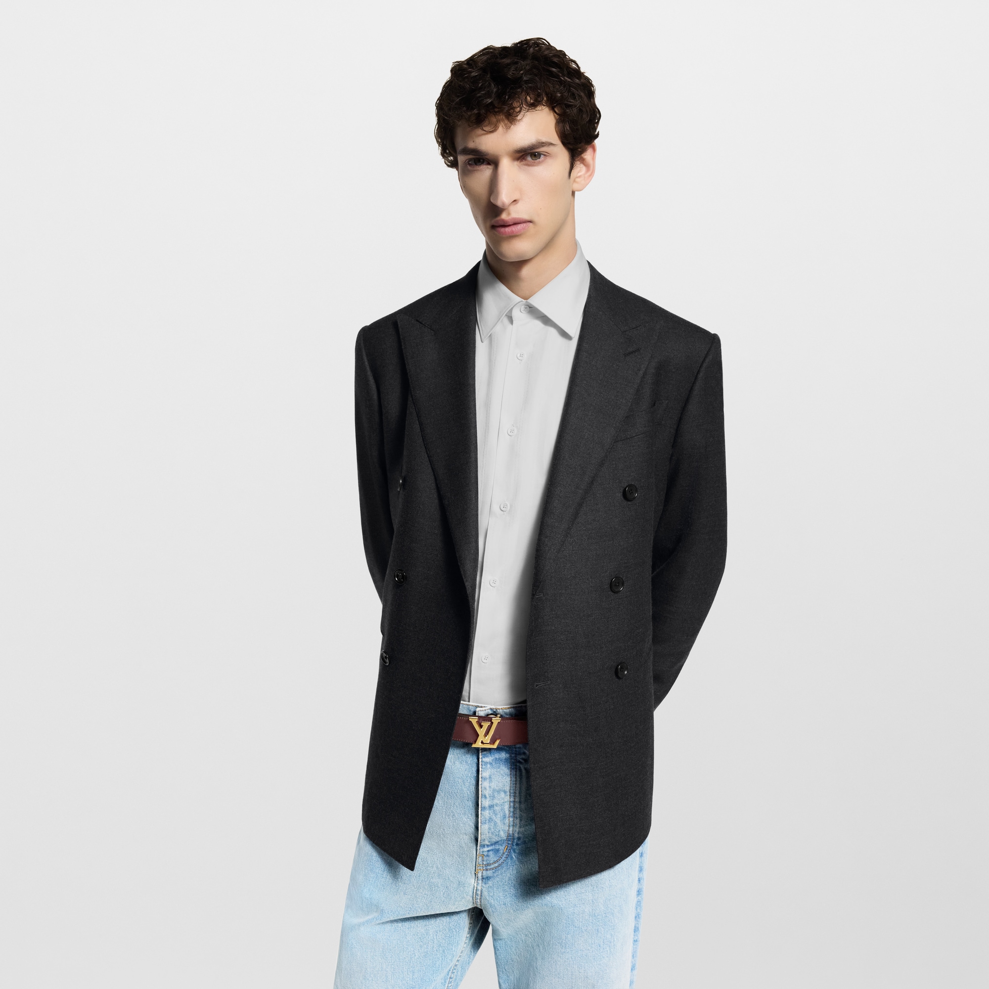 LV Heritage 35毫米雙面皮帶 其他皮革 in 男士