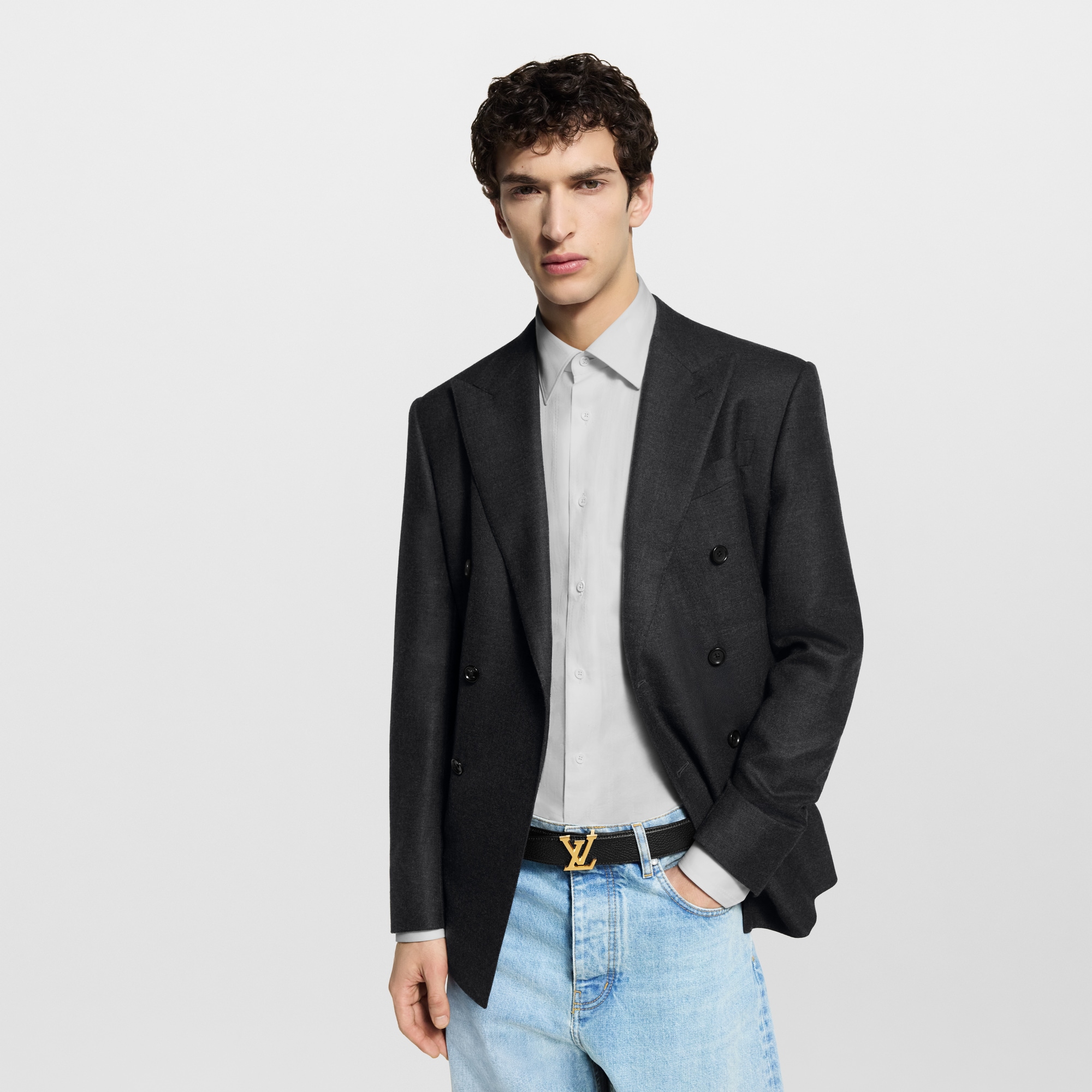 LV Heritage 35毫米雙面皮帶 其他皮革 in 男士