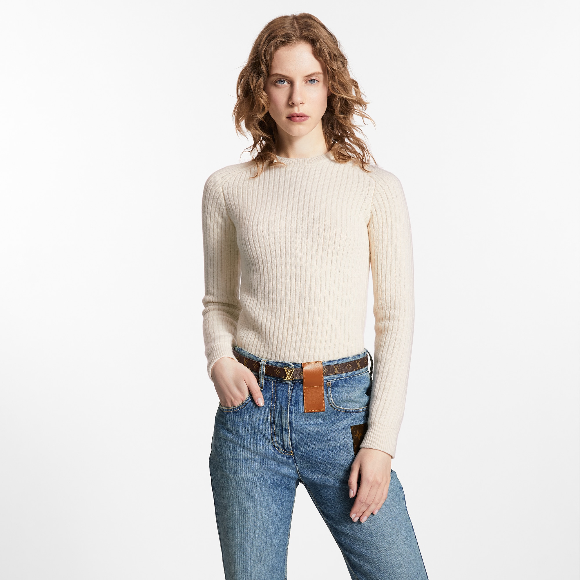 LV Iconic 20毫米雙面皮帶 Monogram 帆布 in 女士