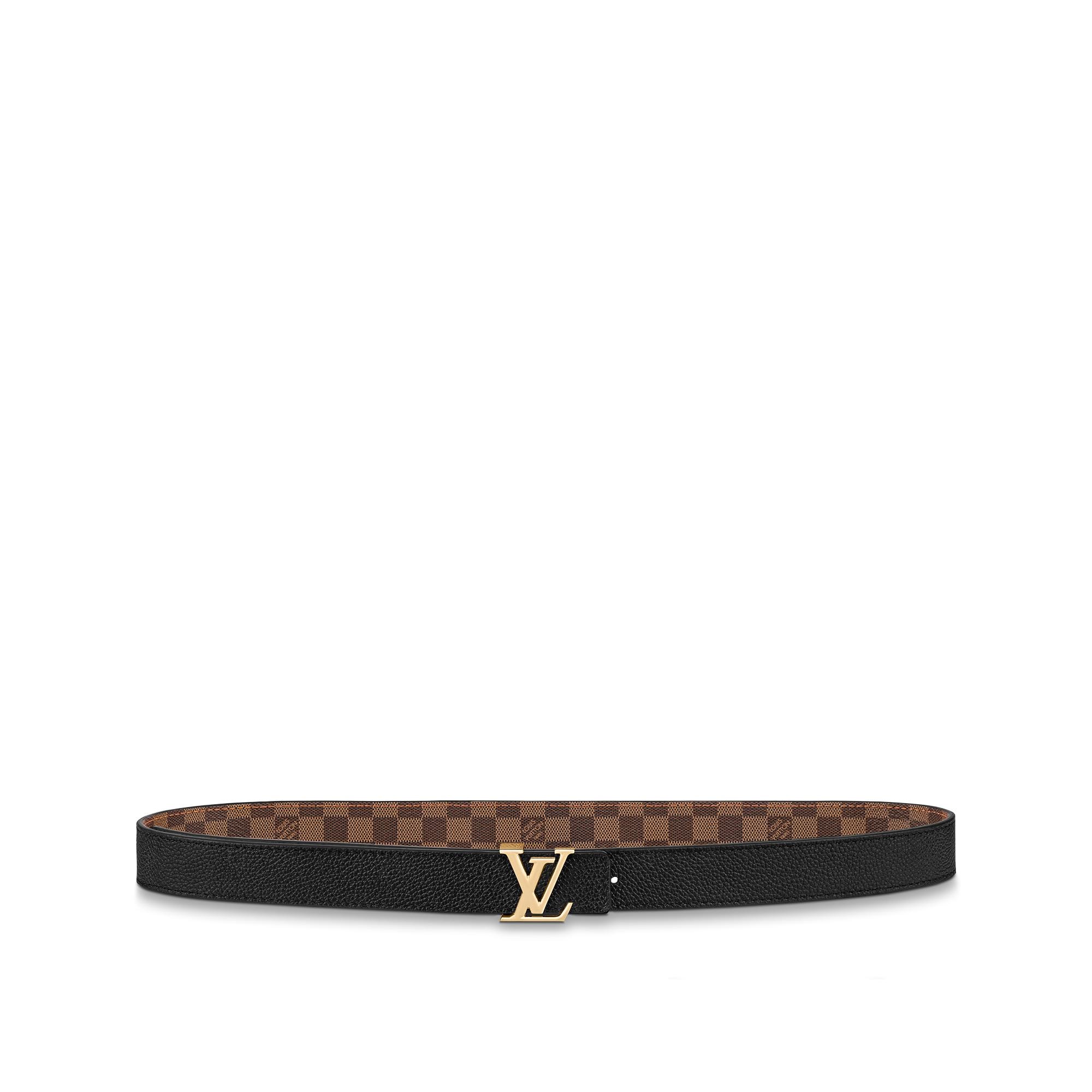 LV Iconic 25毫米雙面皮帶 Damier Ebène 帆布 in 女士