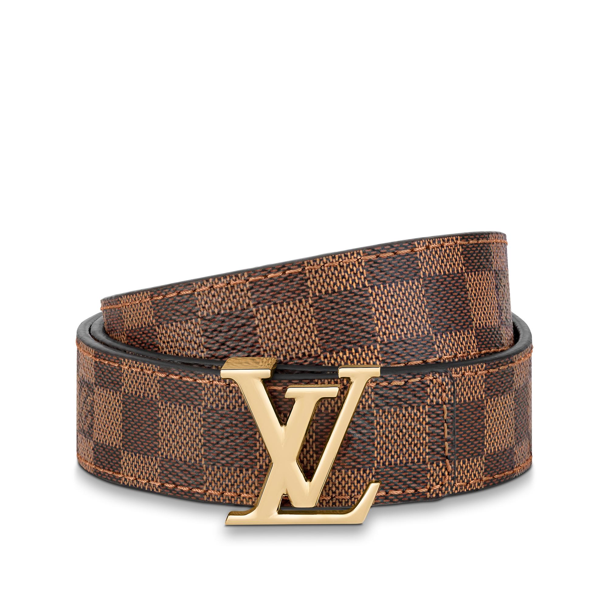 LV Iconic 25毫米雙面皮帶 Damier Ebène 帆布 in 女士