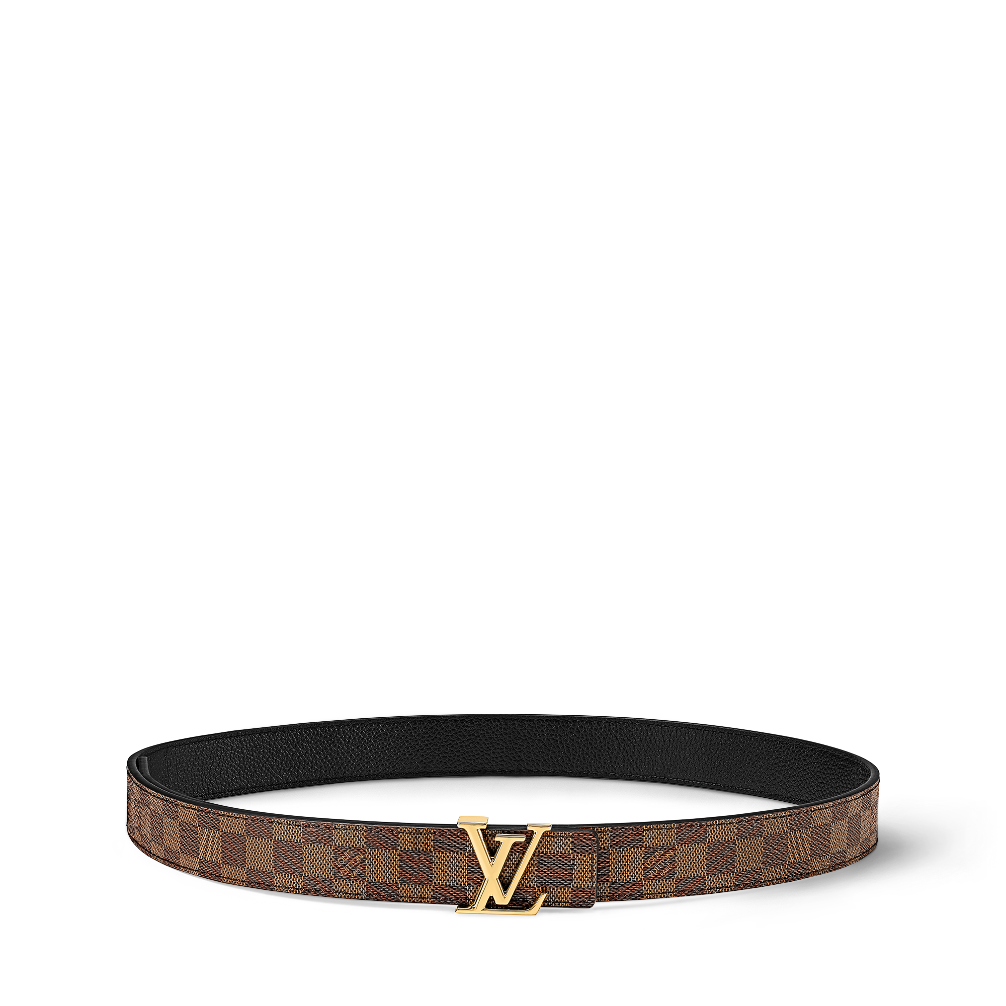 LV Iconic 25毫米雙面皮帶 Damier Ebène 帆布 in 女士