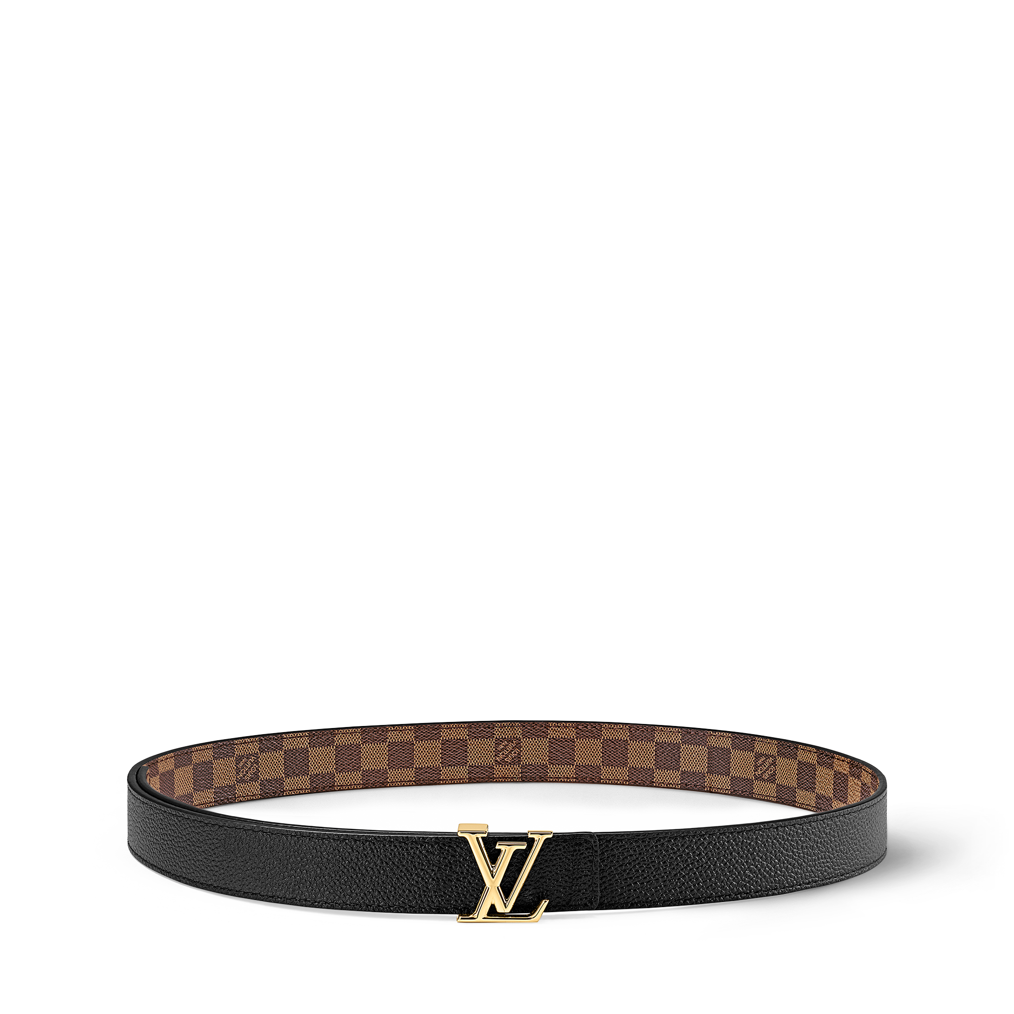 LV Iconic 25毫米雙面皮帶 Damier Ebène 帆布 in 女士