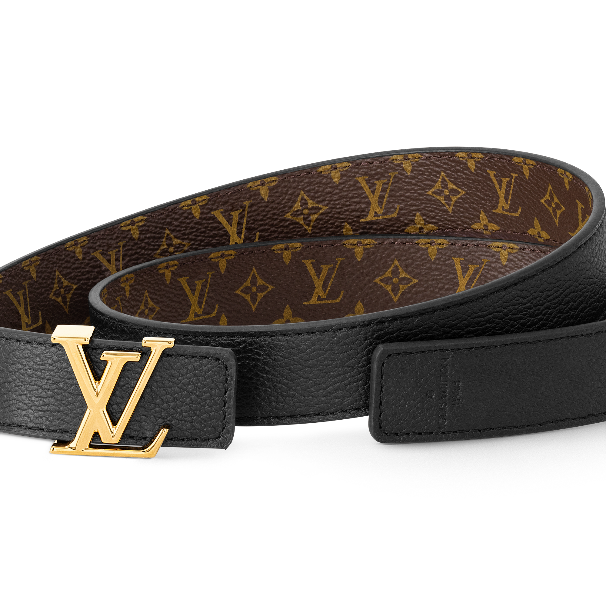 LV Iconic 25毫米雙面皮帶 Monogram 帆布 in 女士