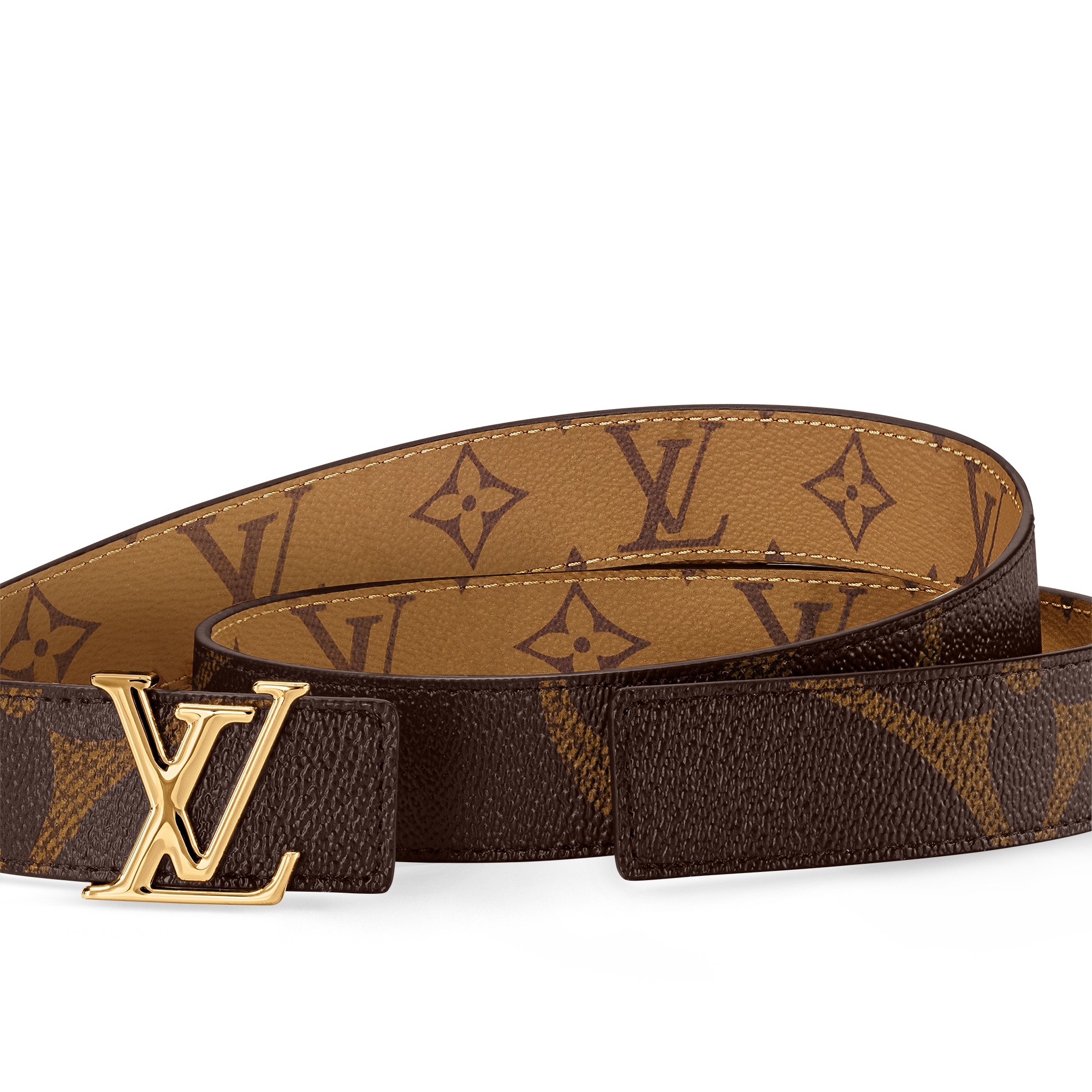 LV Iconic 30毫米雙面皮帶 Monogram 帆布 in 女士