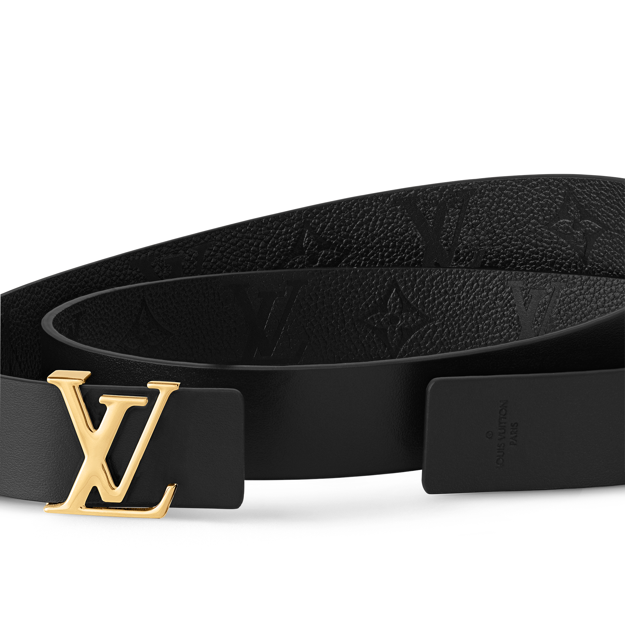LV Iconic 30毫米雙面皮帶 Monogram Empreinte 皮革 in 女士