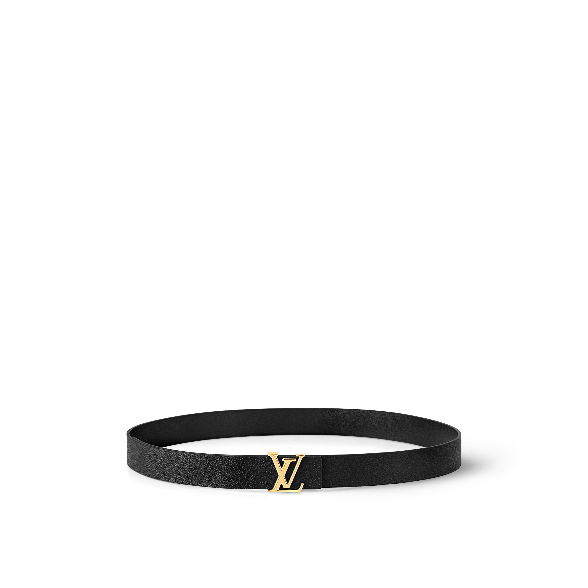 LV Iconic 30毫米雙面皮帶 Monogram Empreinte 皮革 in 女士