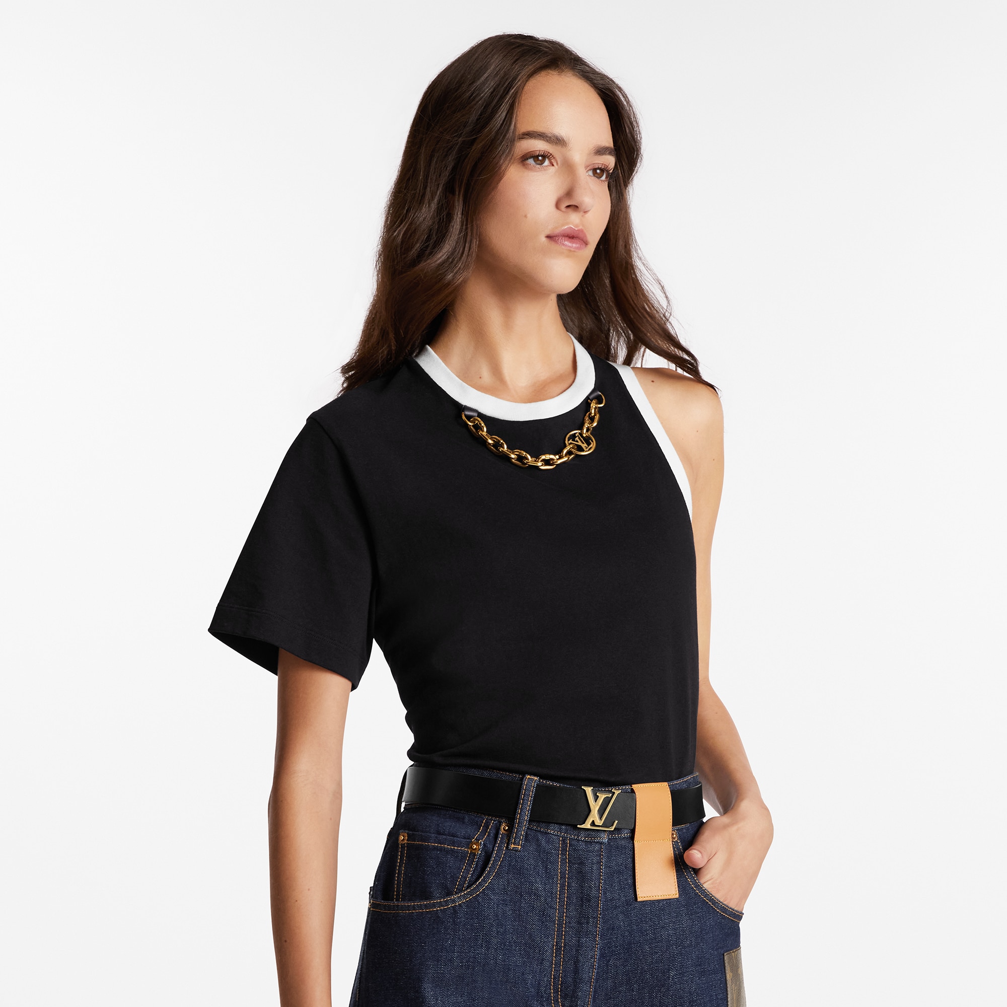 LV Iconic 30毫米雙面皮帶 Monogram Empreinte 皮革 in 女士