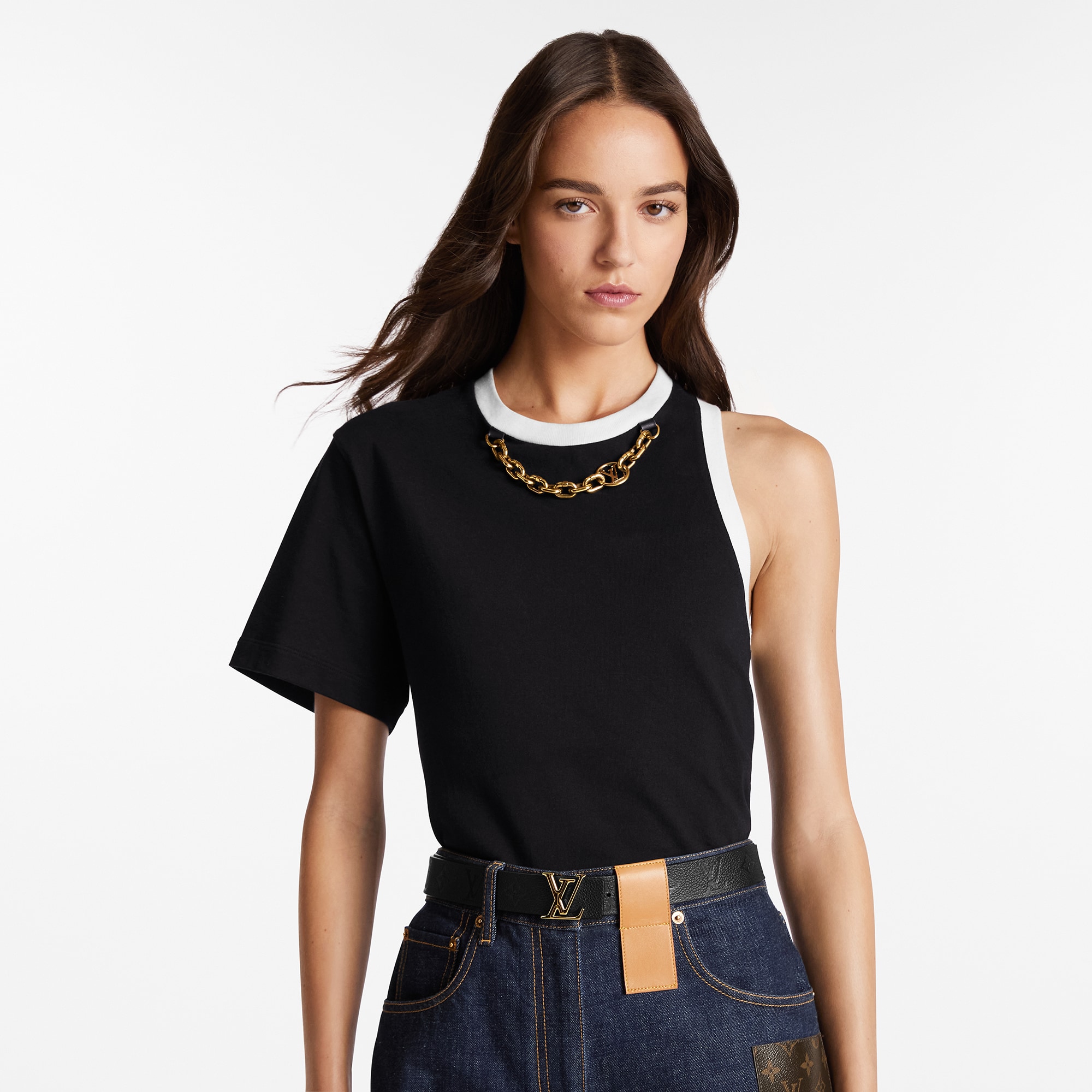 LV Iconic 30毫米雙面皮帶 Monogram Empreinte 皮革 in 女士